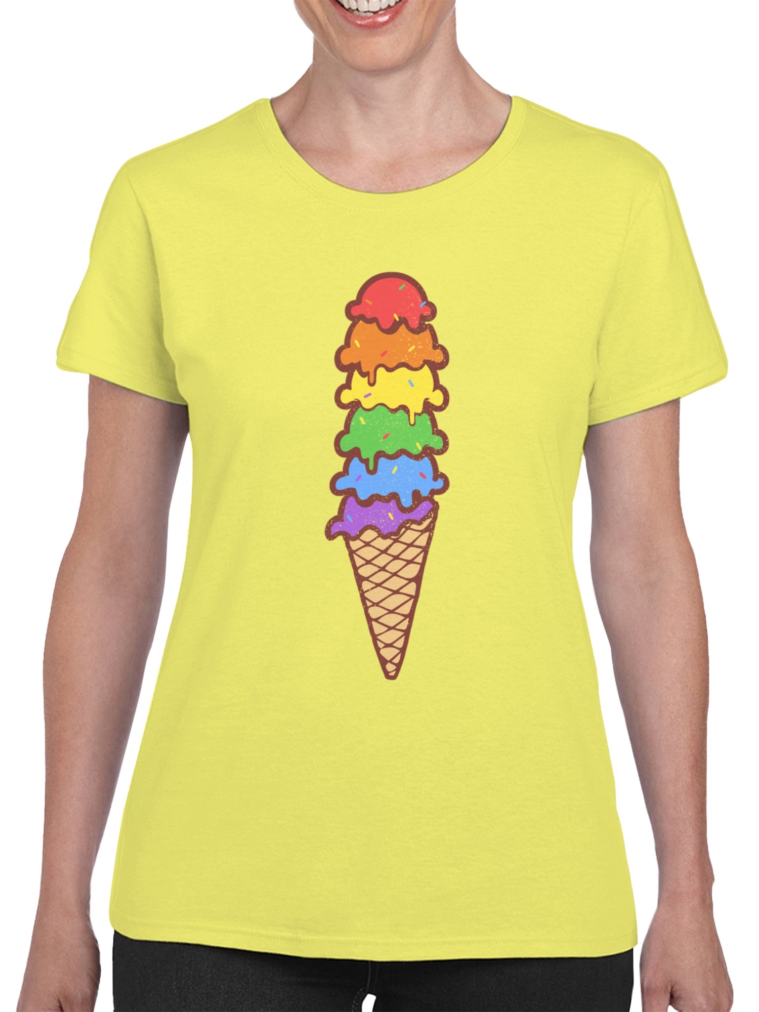Camiseta para mujer Rainbow Delight Ice Cream Cone - Imagen 8 de 18