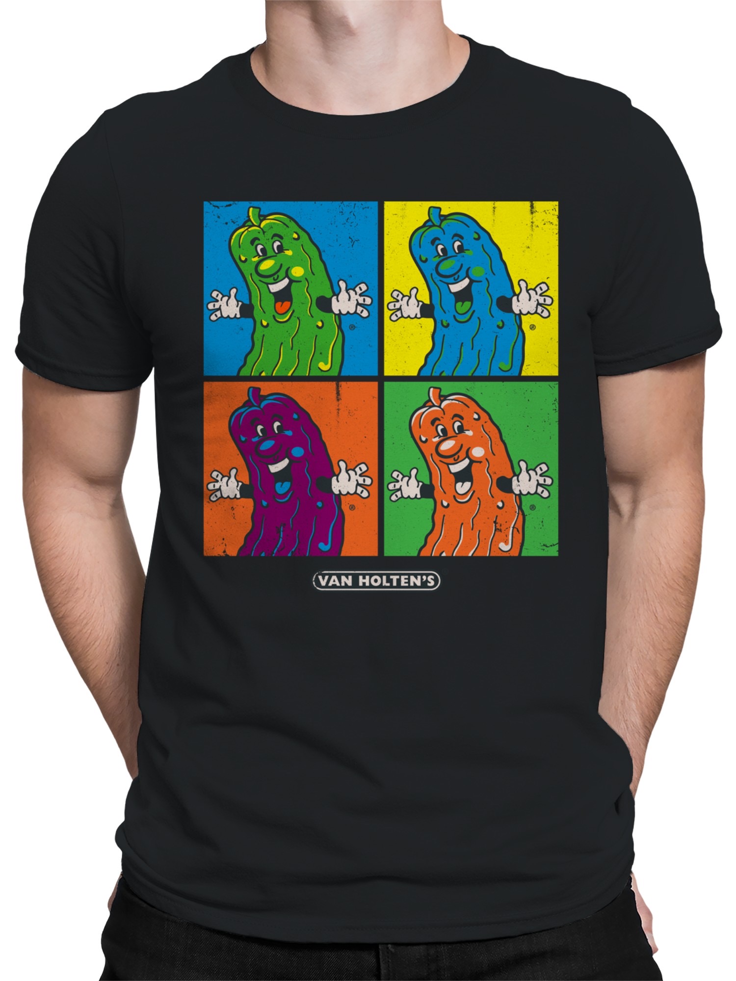 Camiseta para hombre Van Holten Pickles vibrantes personajes de dibujos animados con licencia oficial - Imagen 5 de 9