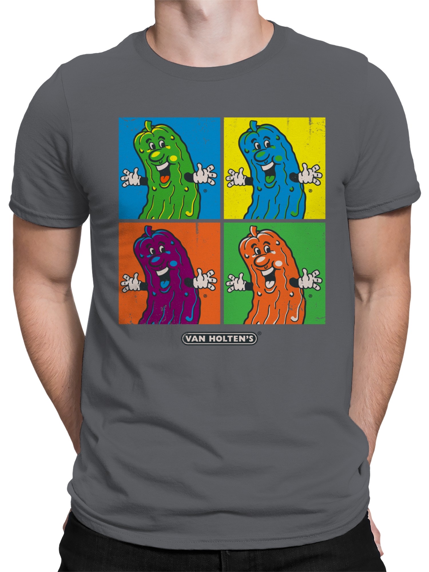 Camiseta para hombre Van Holten Pickles vibrantes personajes de dibujos animados con licencia oficial - Imagen 8 de 9