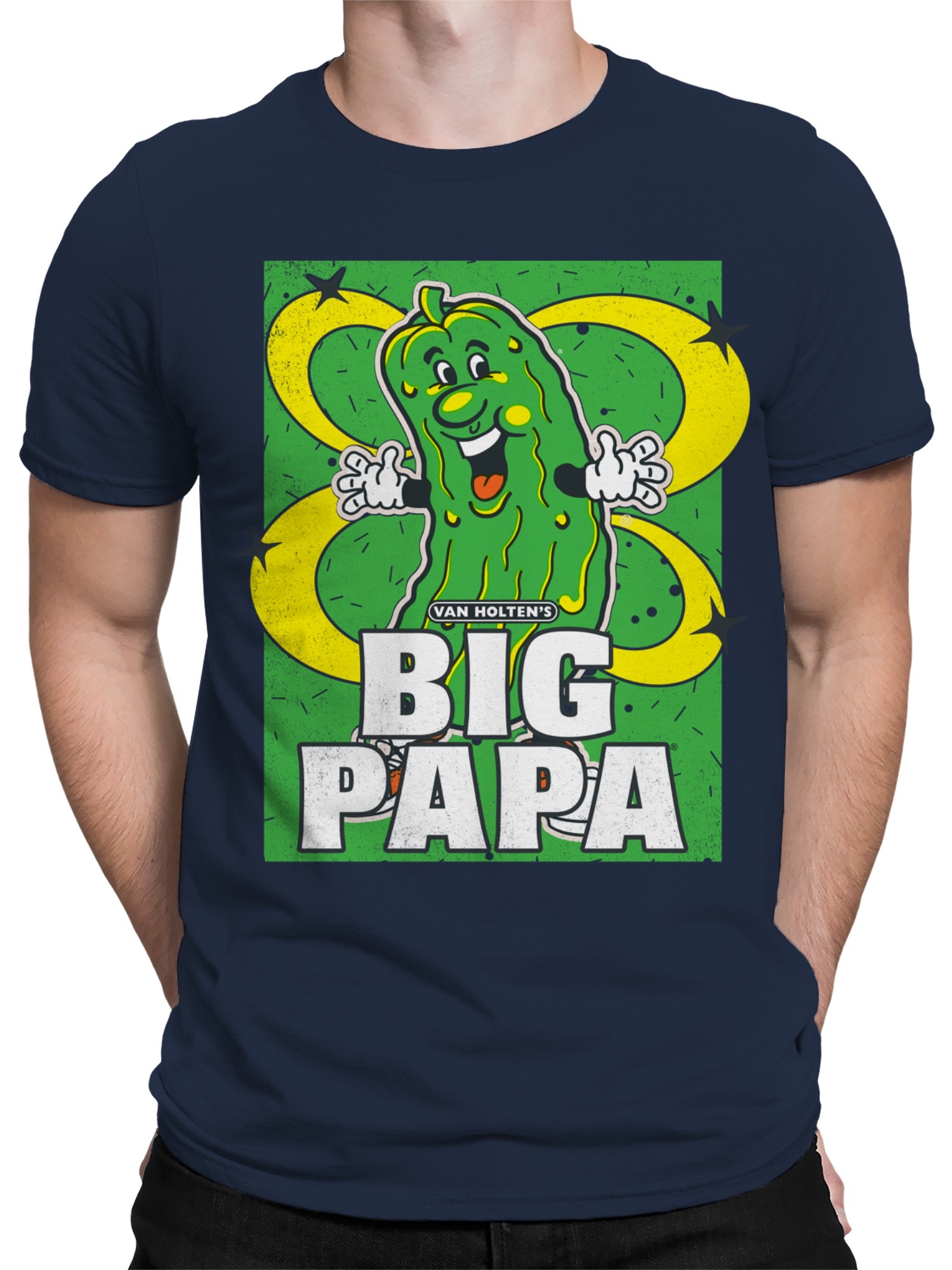 Offiziell lizenziertes Van Holten Pickles fröhliches Cartoon Design Herren T-Shirt - Bild 8 von 9