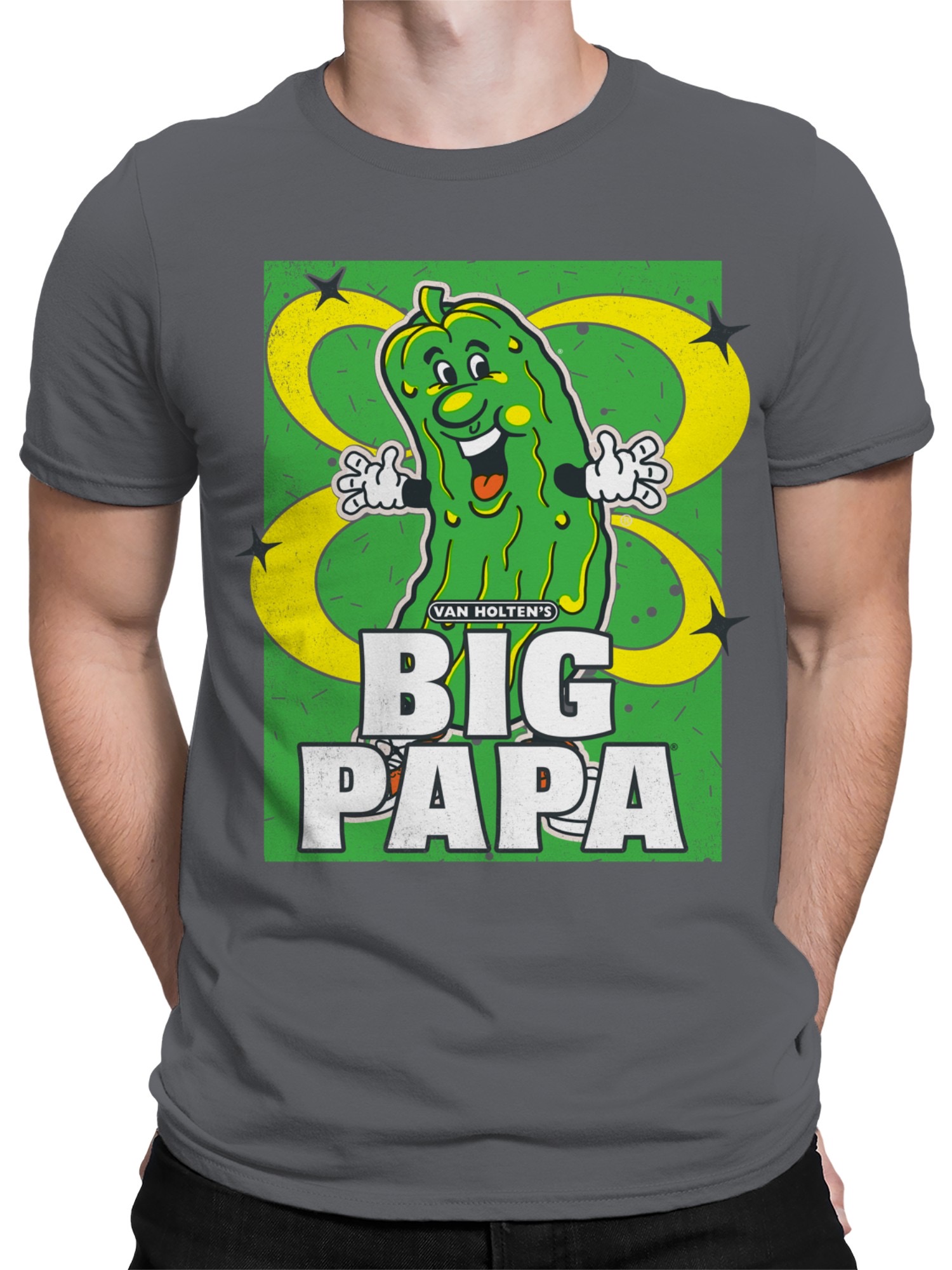 Offiziell lizenziertes Van Holten Pickles fröhliches Cartoon Design Herren T-Shirt - Bild 5 von 9