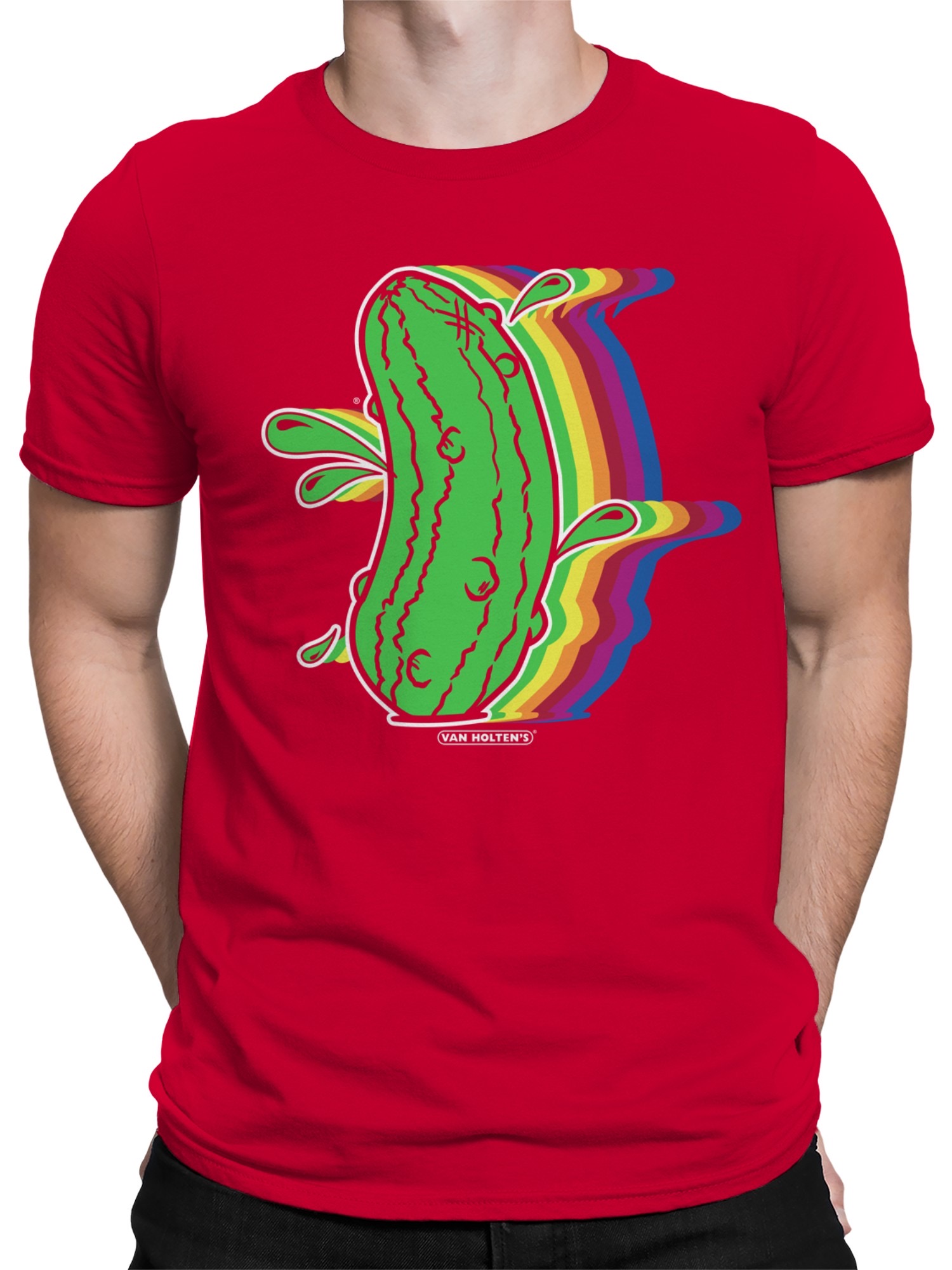 Offiziell lizenziertes Van Holten Pickles Vibrant with Rainbow Splash Herren T-Shirt - Bild 8 von 9