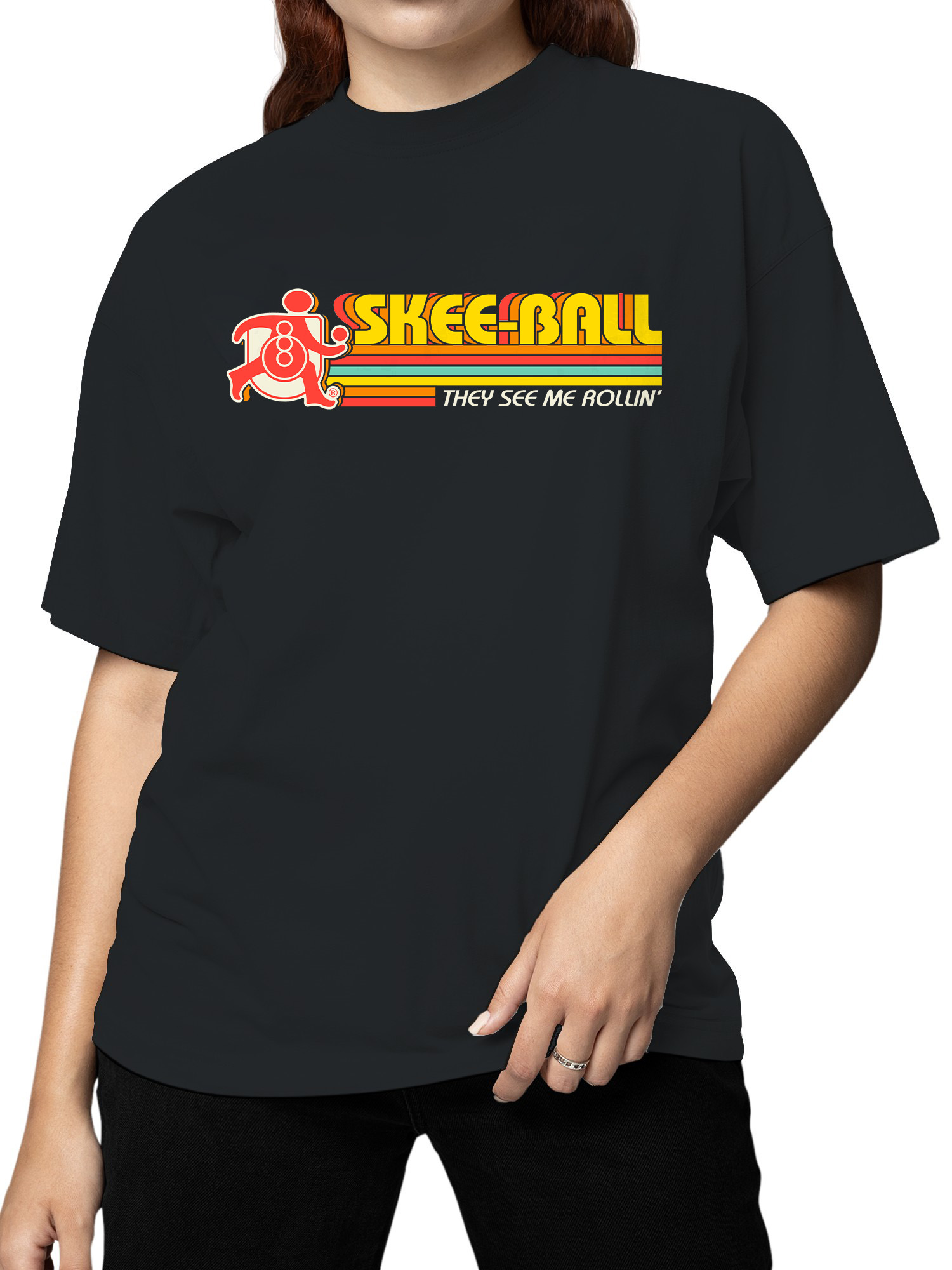 Camiseta para mujer Skee Ball retro con licencia oficial Skee-Ball - Imagen 5 de 6