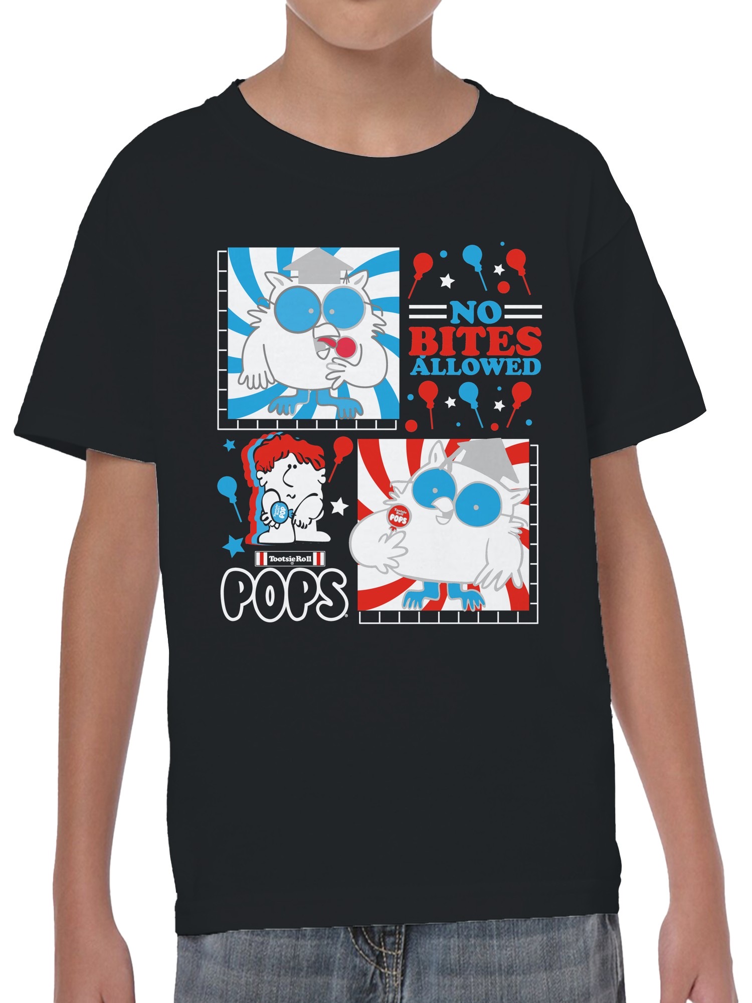 Offiziell lizenziertes Tootsie Roll Tootsie Pop Eule Jugend T-Shirt - Bild 5 von 6