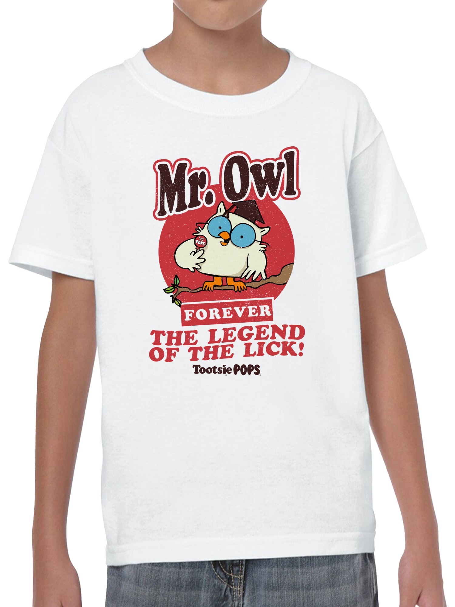 Officially Licensed Tootsie Roll Mr. Owl Tootsie Youth's T-shirt - Picture 5 of 6