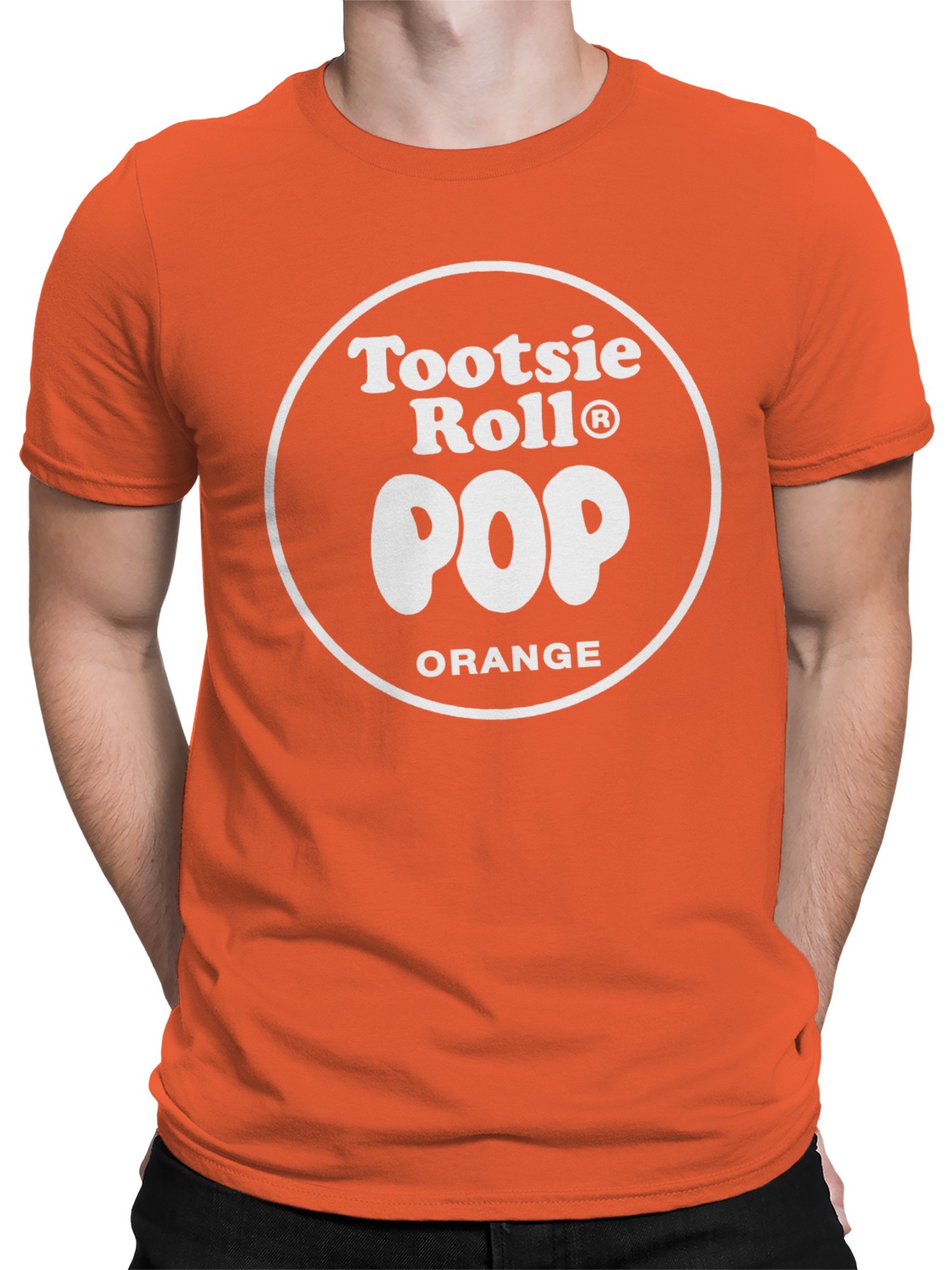 Camiseta para hombre Tootsie Roll Tootsie Roll Pop naranja con licencia oficial - Imagen 5 de 6