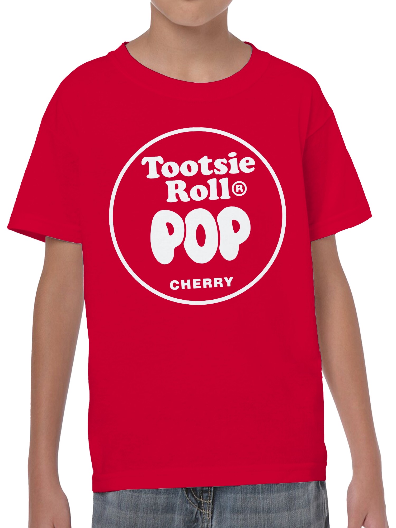Offiziell lizenziertes Tootsie Roll Cherry Tootsie Roll Pop Leckerli Jugend T-Shirt - Bild 5 von 6