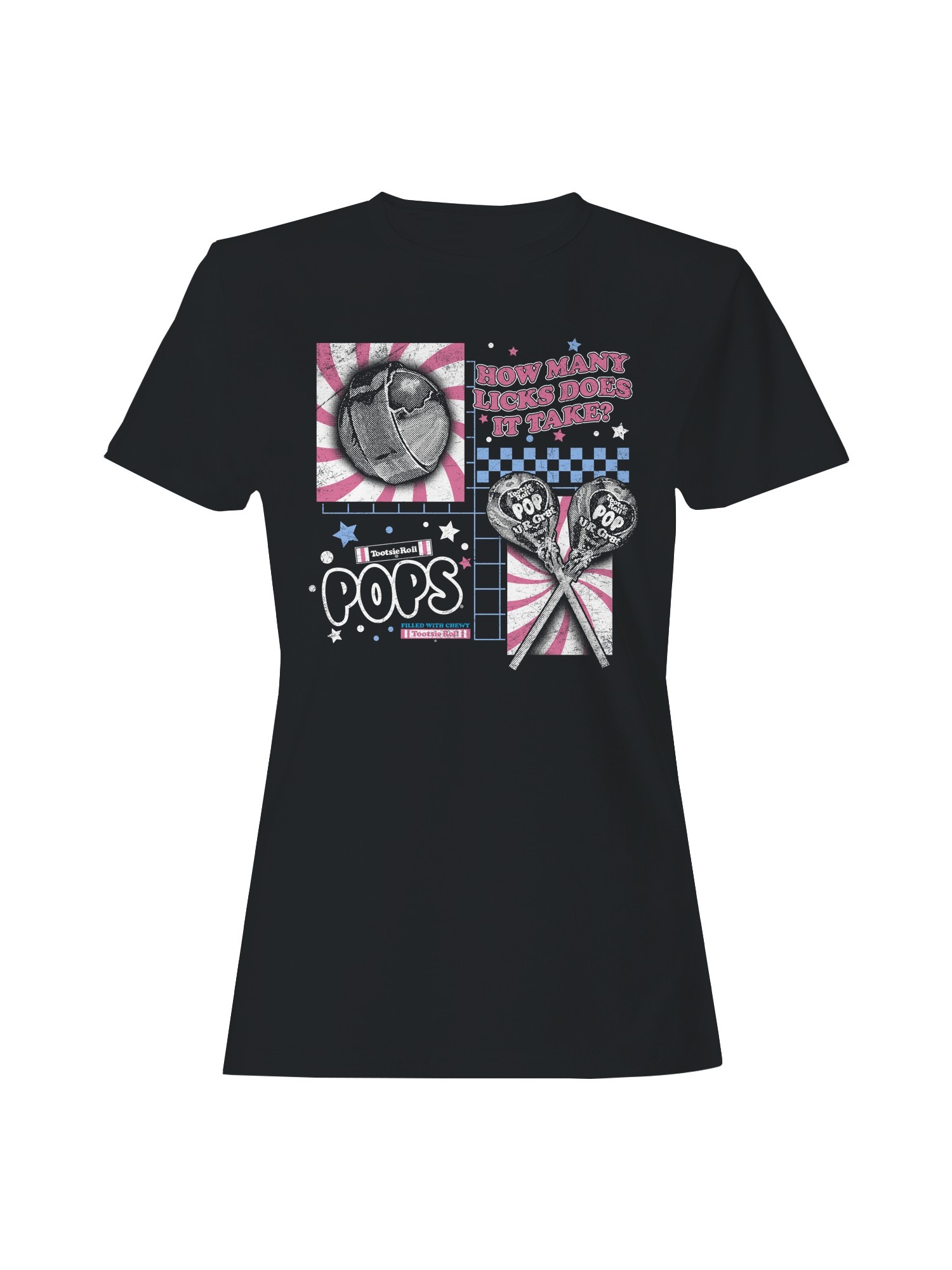 Officially Licensed Tootsie Roll Retro Tootsie Roll Pops Women's T-shirt - Picture 4 of 6
