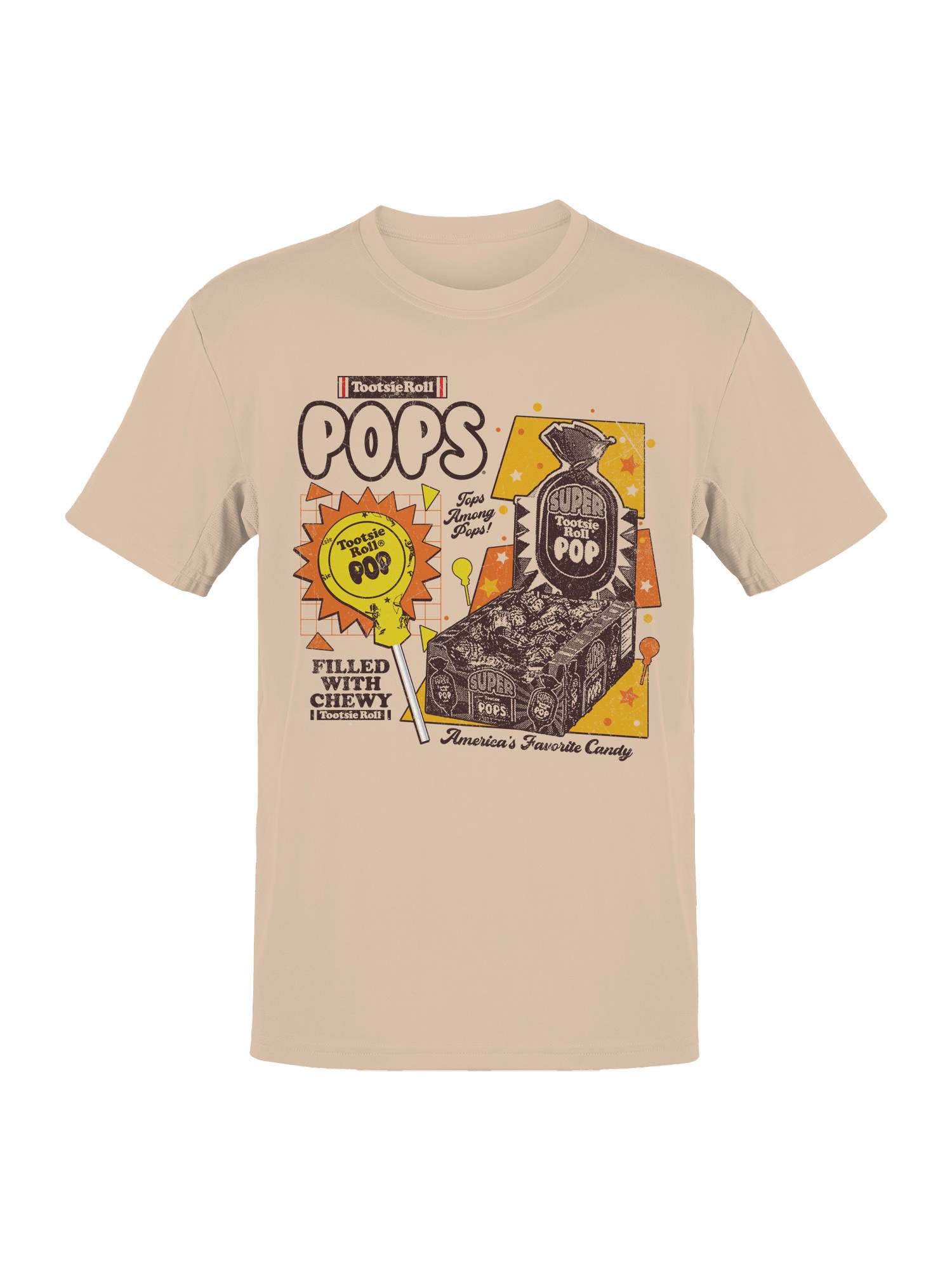 Officially Licensed Tootsie Roll Tootsie Roll Pops Candy Pack Men’s T-shirt