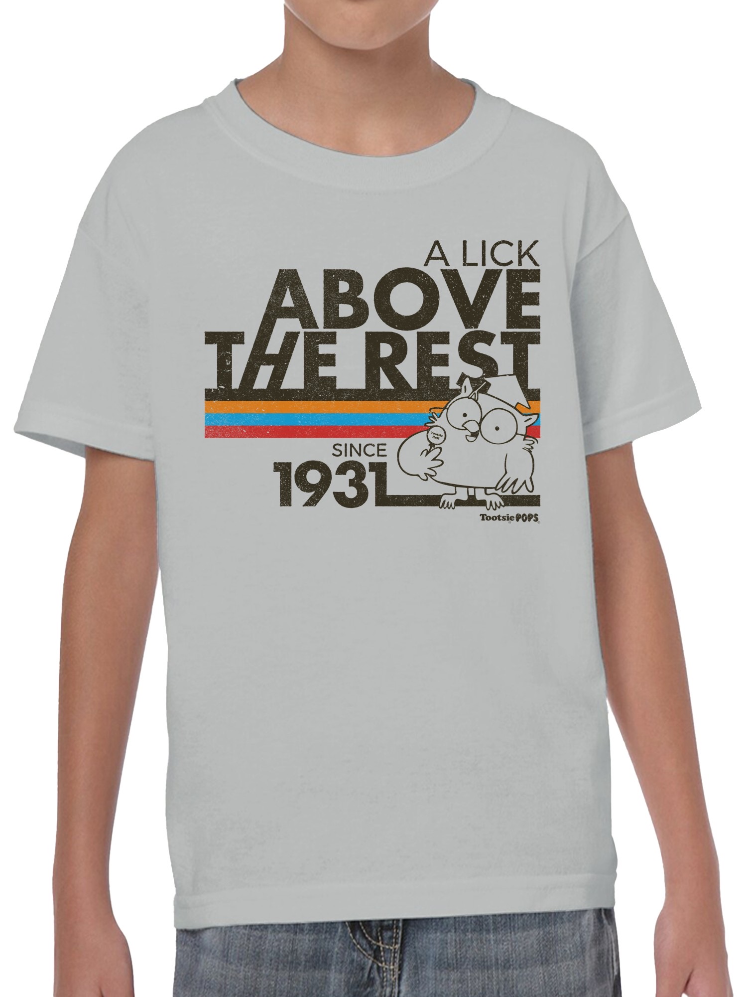 Officially Licensed Tootsie Roll Retro Owl Graphic Youth's T-shirt - Picture 5 of 12
