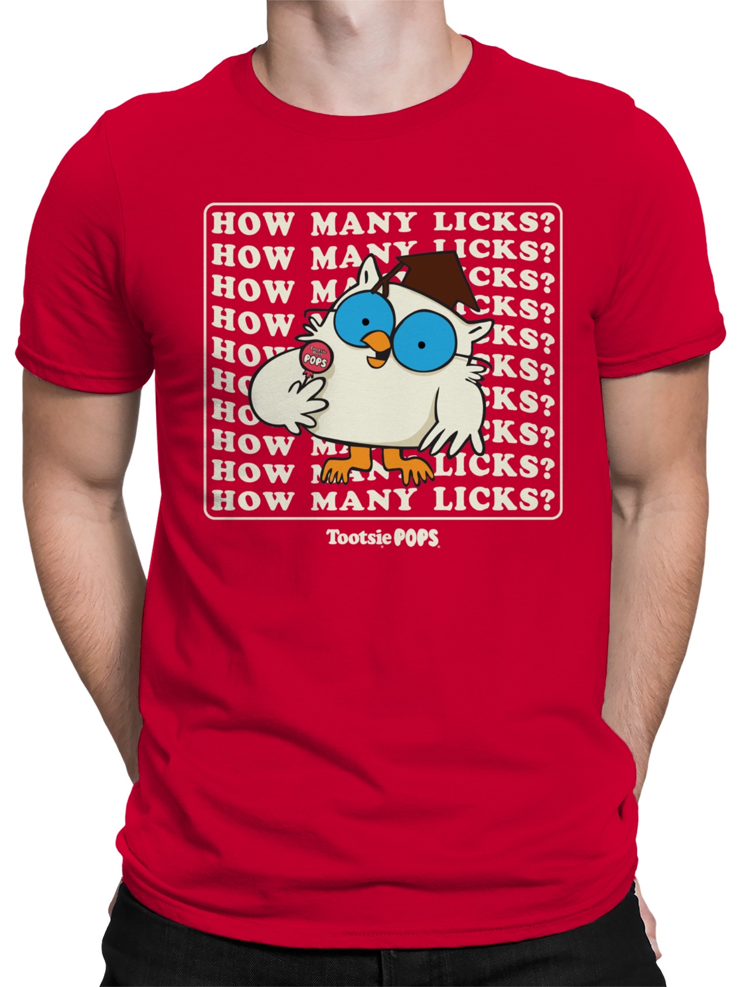 Officially Licensed Tootsie Roll Tootsie Pops Owl Design Men's T-shirt - Picture 5 of 6