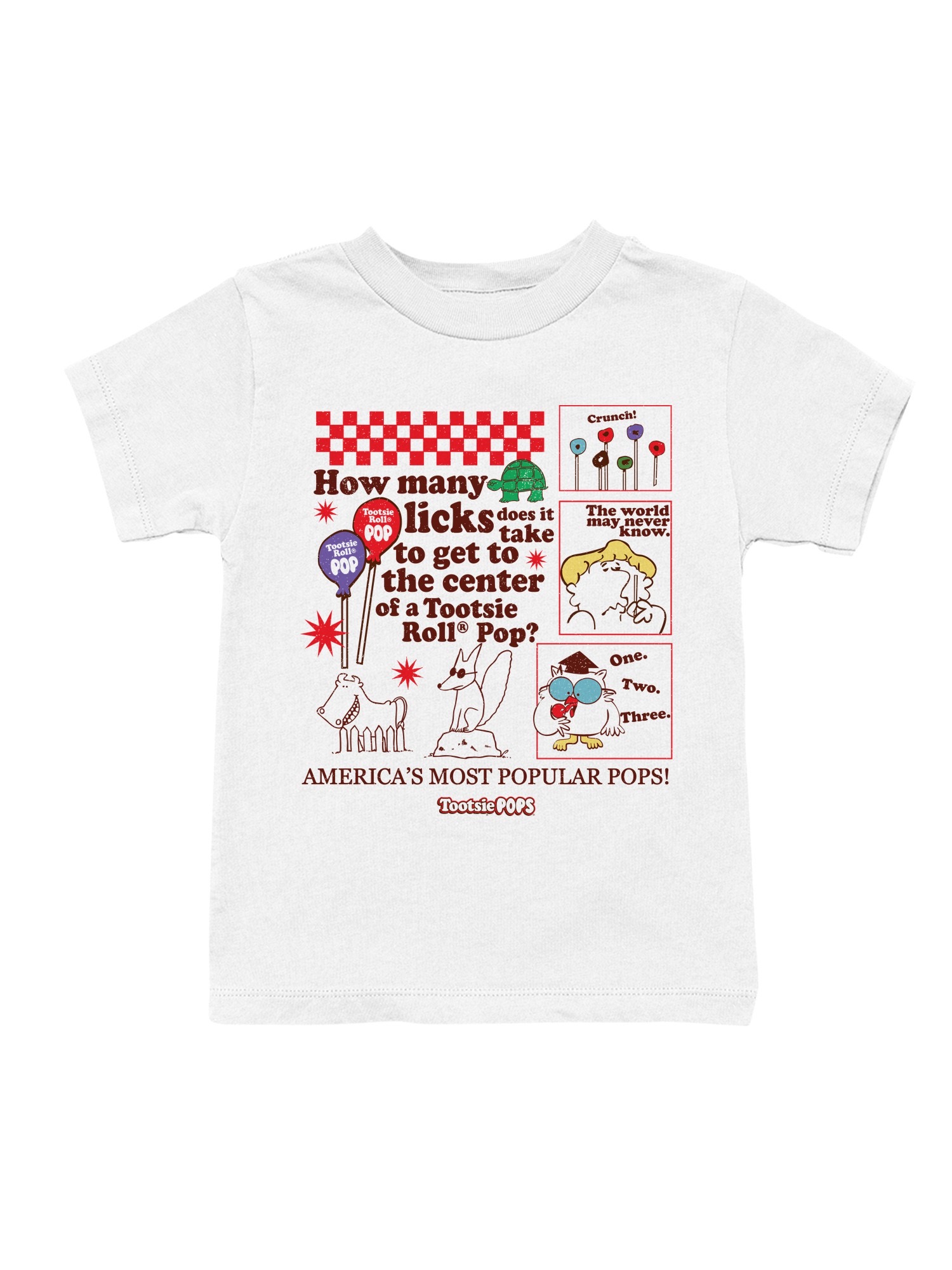 Camiseta para jóvenes Tootsie Roll Tootsie Pop Retro Puzzle con licencia oficial - Imagen 4 de 6