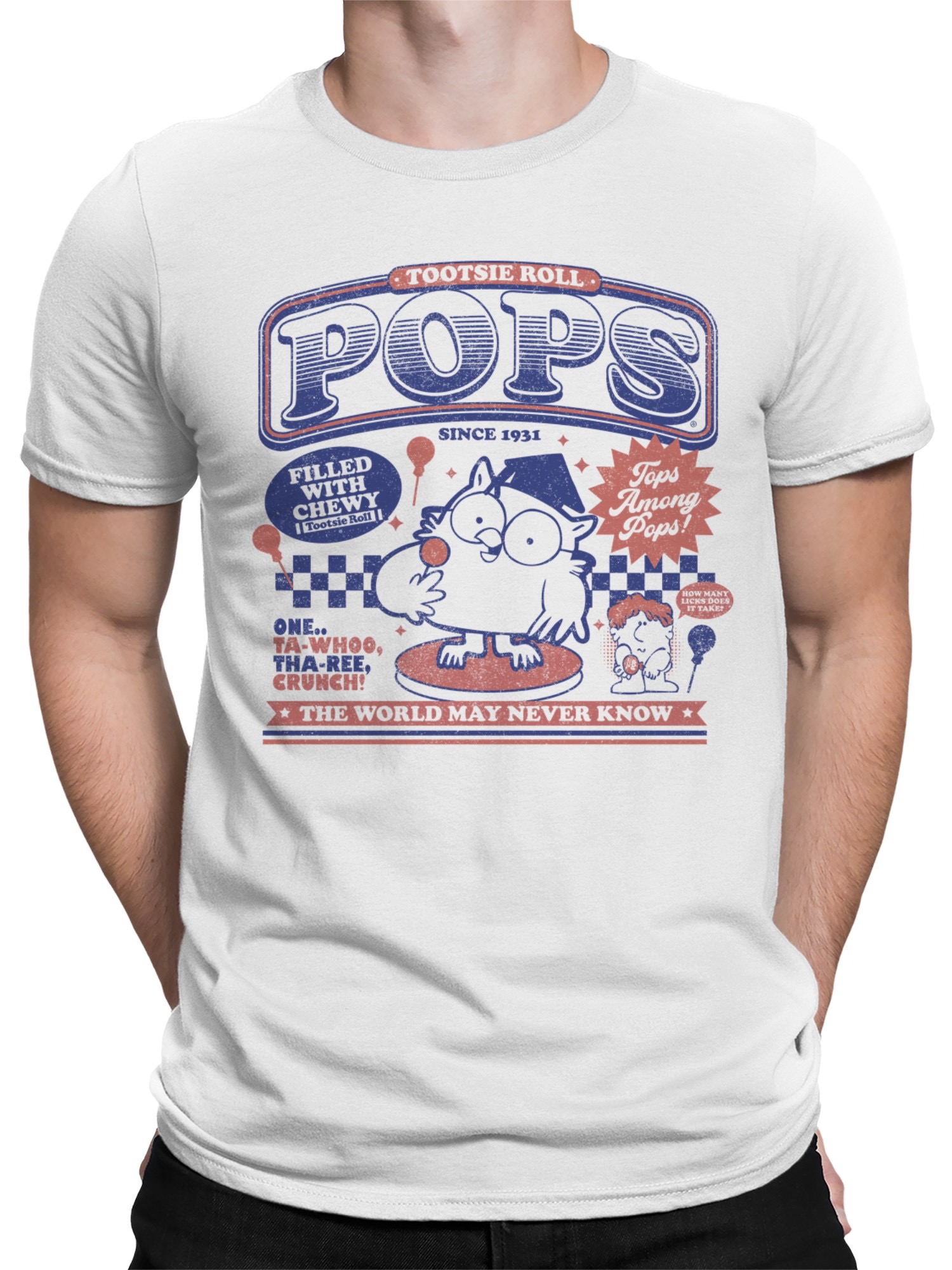 Camiseta para hombre Tootsie Roll con licencia oficial vintage Tootsie Roll Pop - Imagen 5 de 6