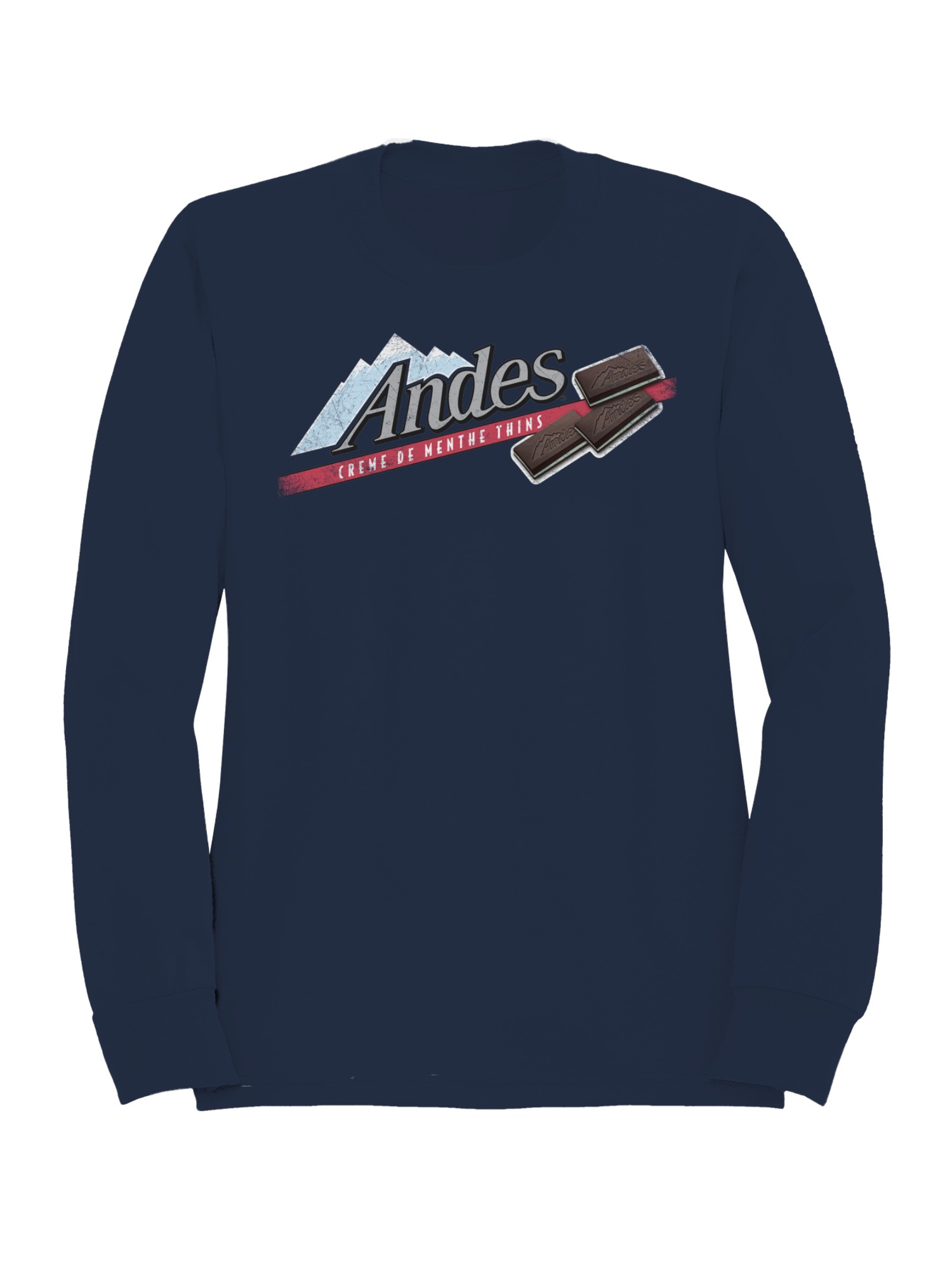 Officially Licensed Andes Mint Mint Chocolate Thins Delight Men's Sweatshirt - Picture 7 of 9