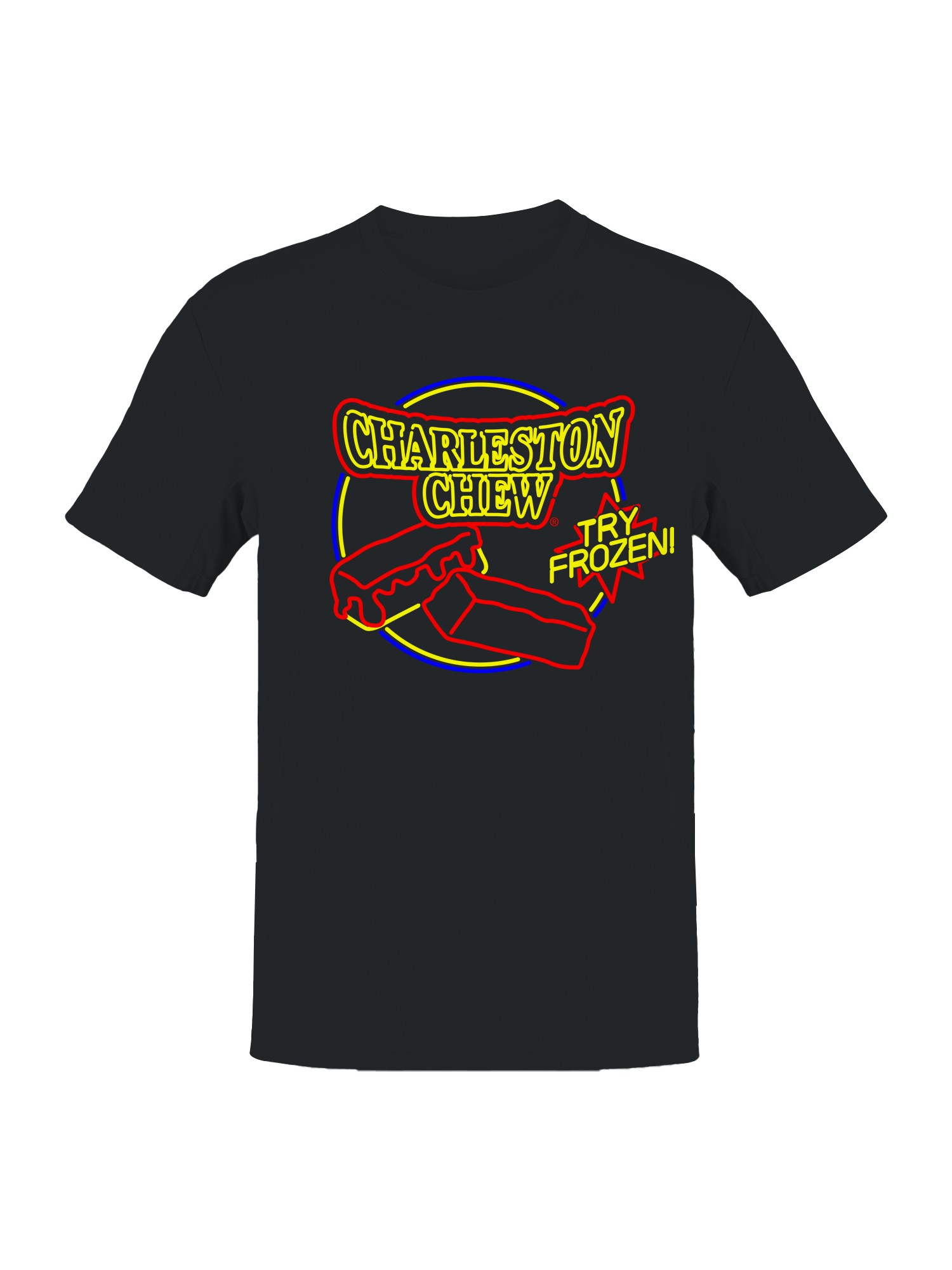 Officially Licensed Charleston Chew Neon Sign Men's T-shirt - Picture 5 of 6