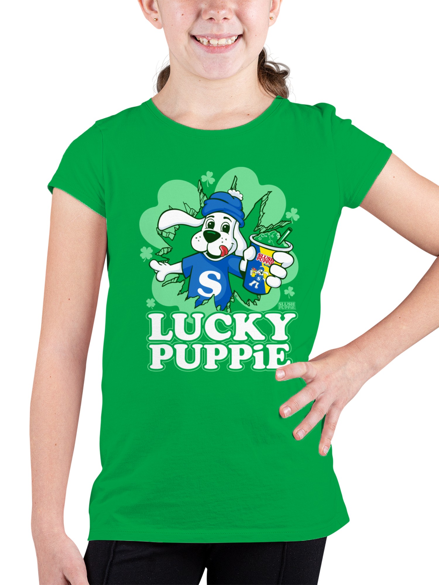 Officially Licensed Slush Puppie Lucky Pup Slushie Youth's T-shirt - Picture 5 of 6