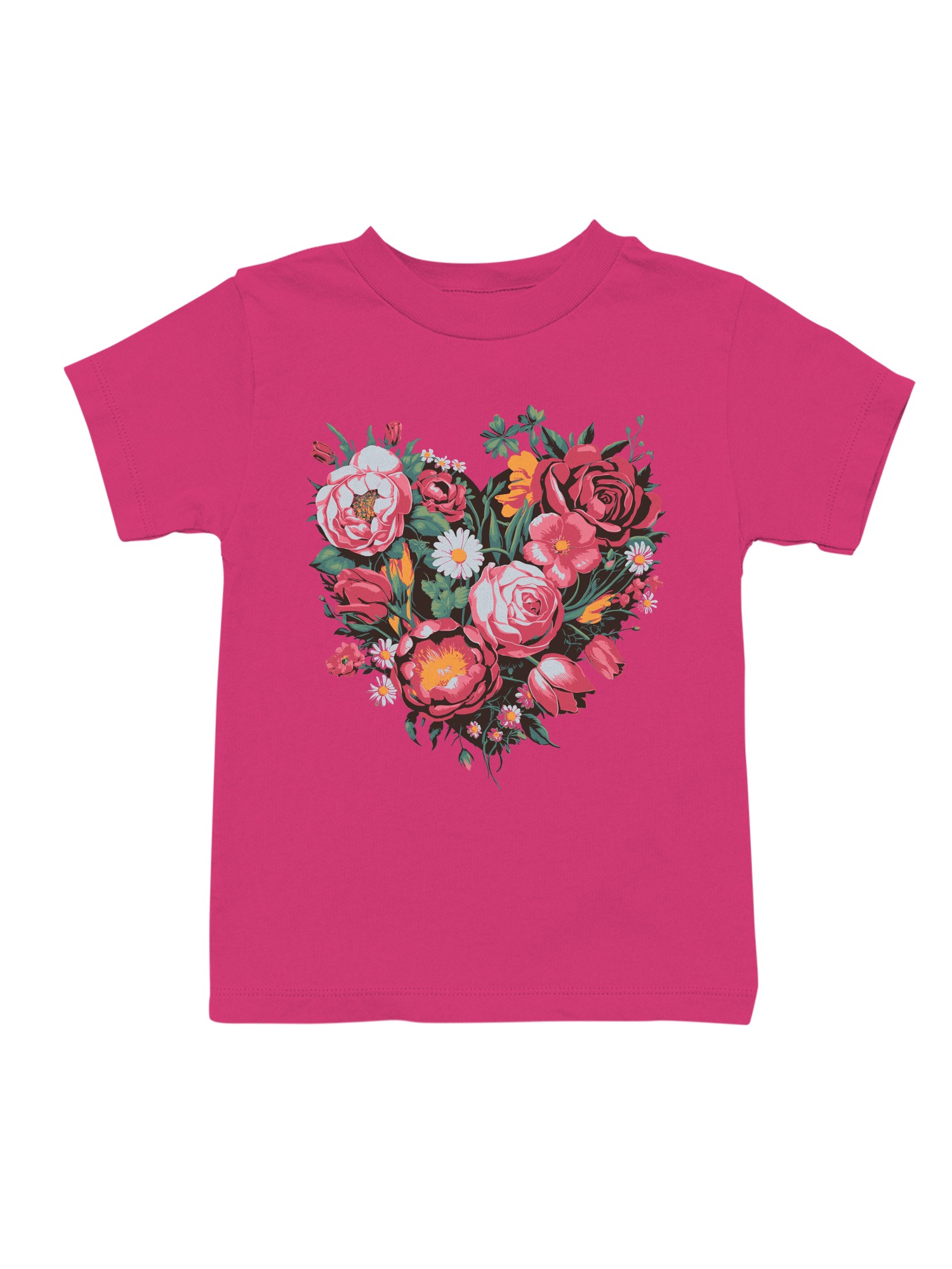 Floral Heart Wall Art Youth's T-shirt - Picture 4 of 6