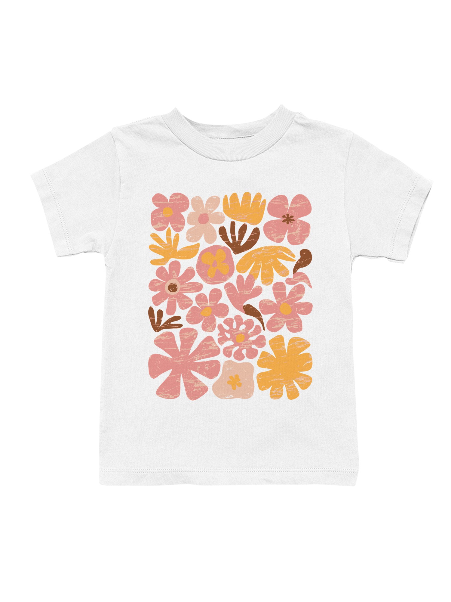 Retro Floral Design Youth's T-shirt - Picture 7 of 9