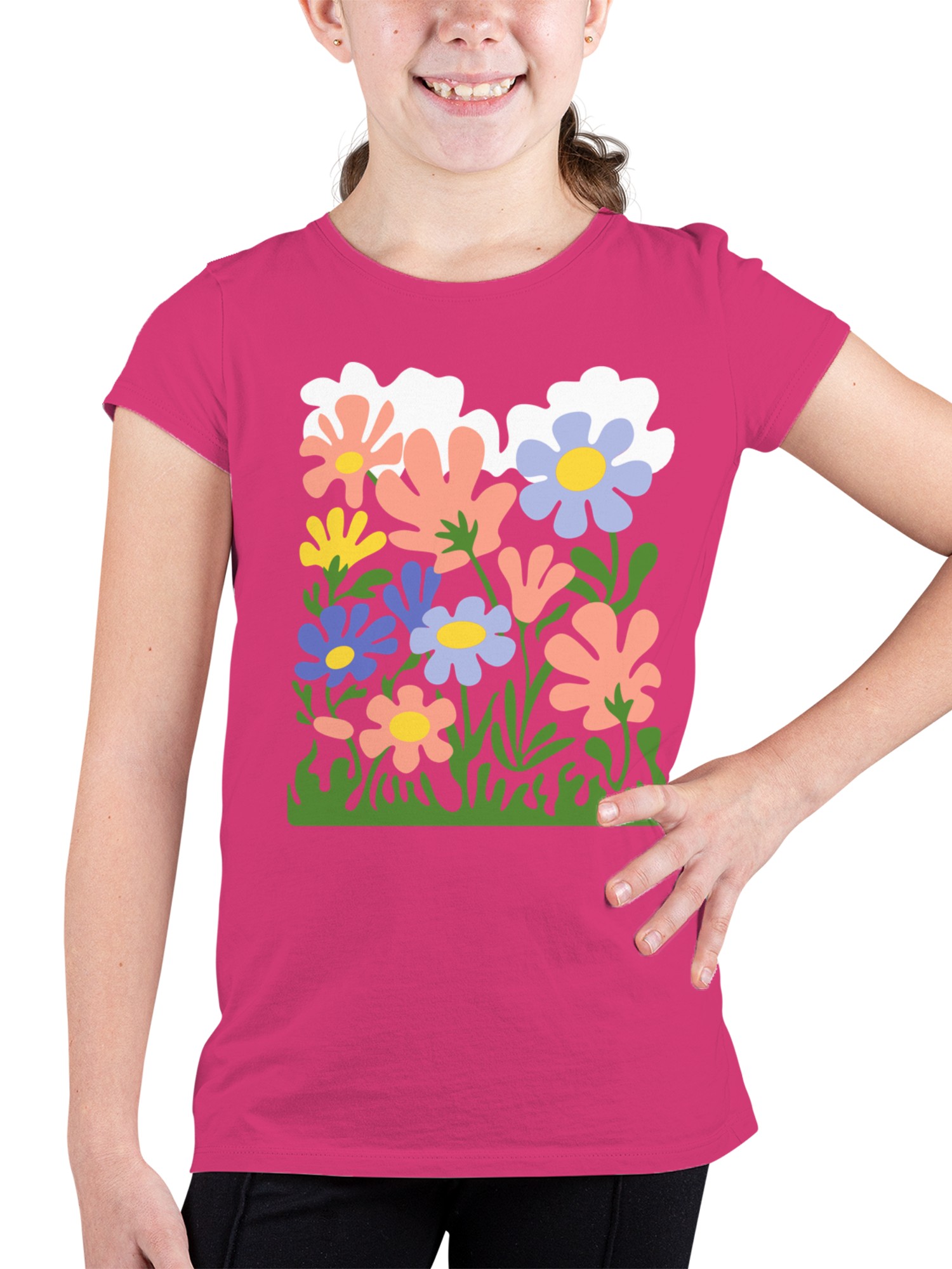 Floral Garden Wall Art Youth's T-shirt - Picture 5 of 6