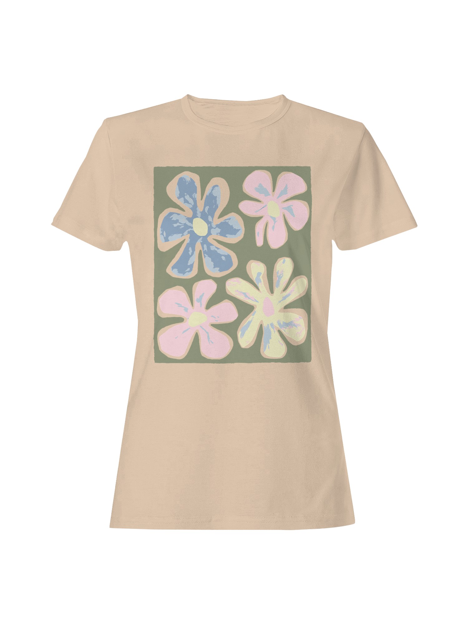 Retro Floral Art Poster Women’s T-shirt
