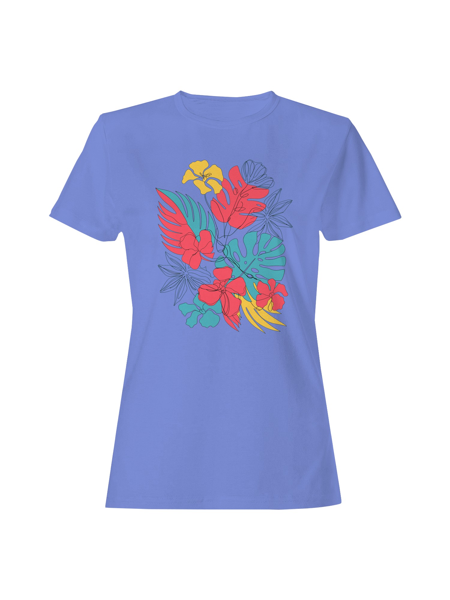 Tropical Floral Wall Art Women's T-shirt - Picture 7 of 12