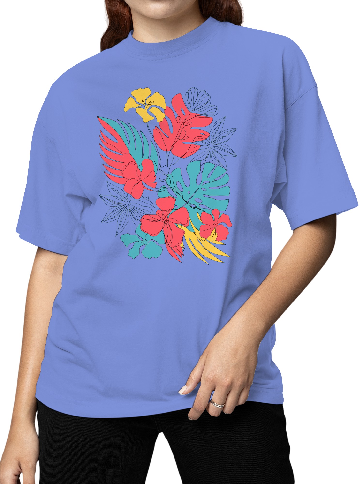Tropical Floral Wall Art Women's T-shirt - Picture 8 of 12