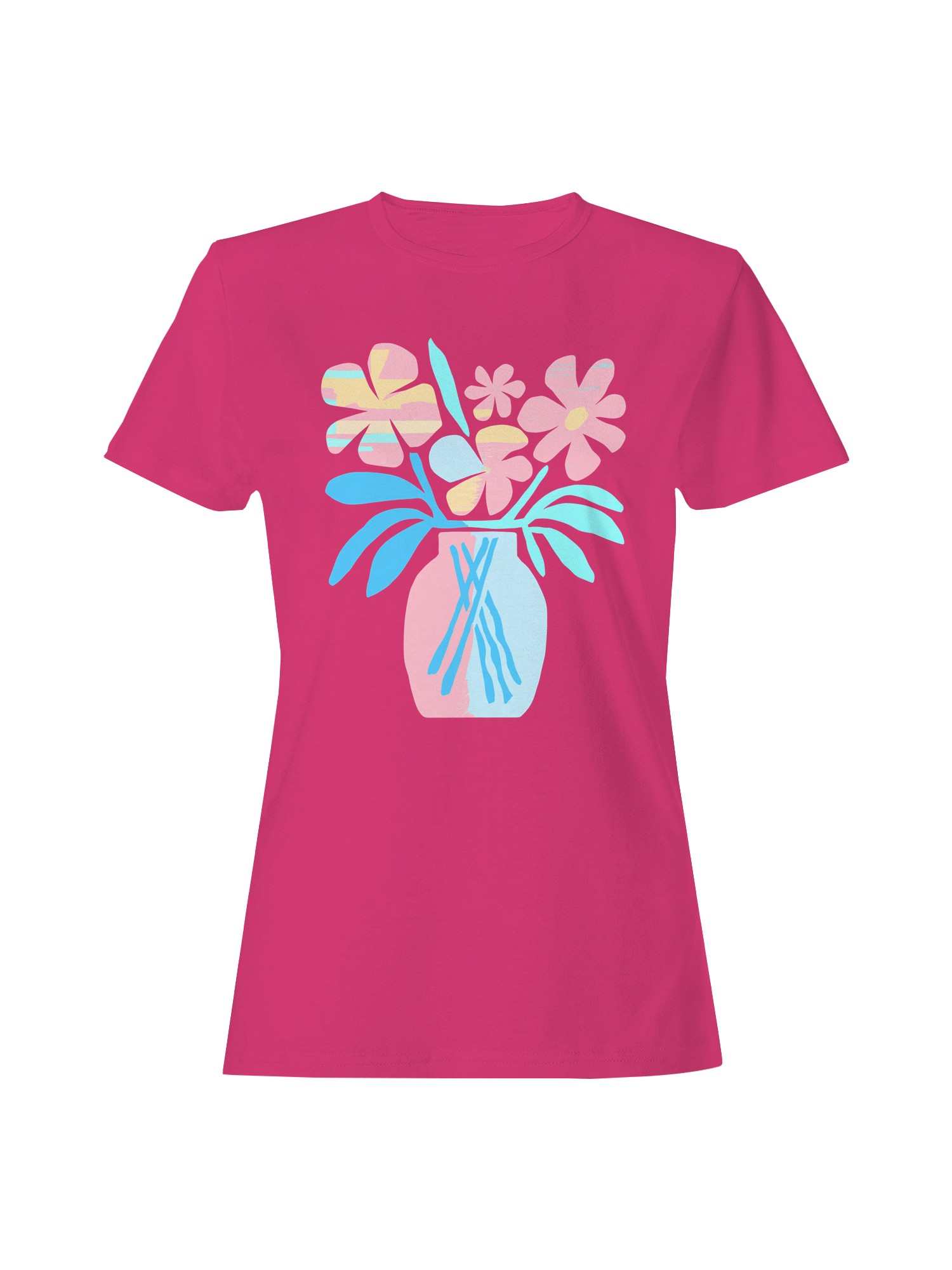 Vibrant Floral Art Print Women’s T-shirt