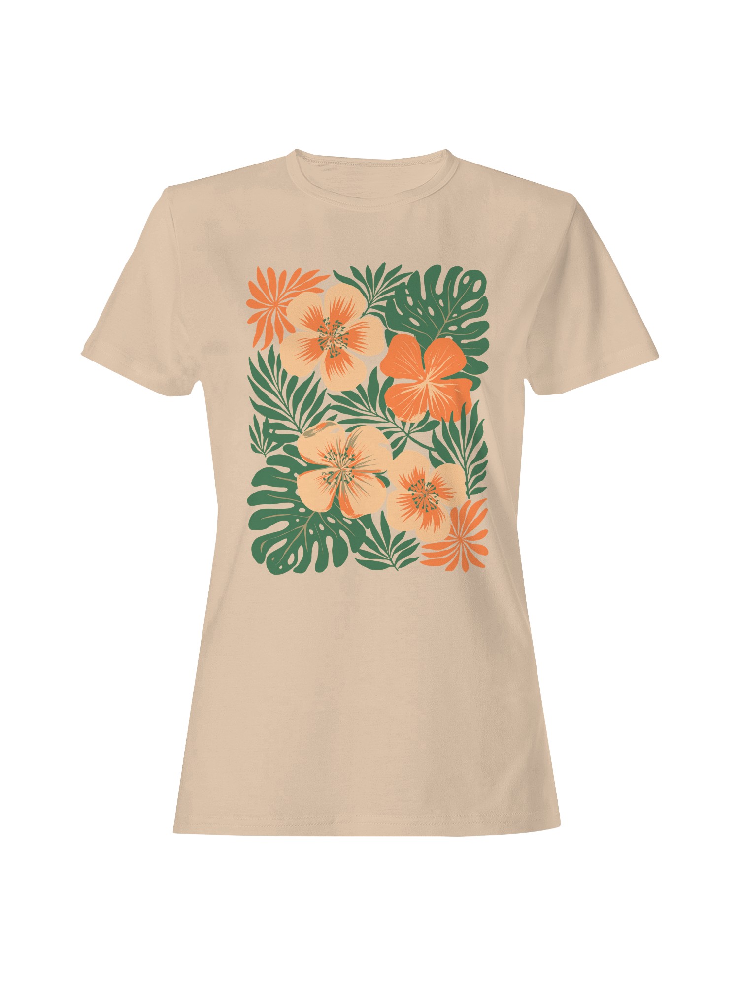 Tropical Floral Art Print Women’s T-shirt
