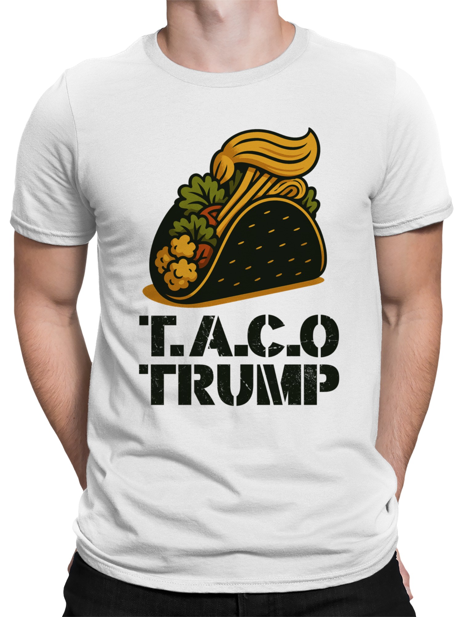Taco Trump Graphic Men's T-shirt - Picture 14 of 15