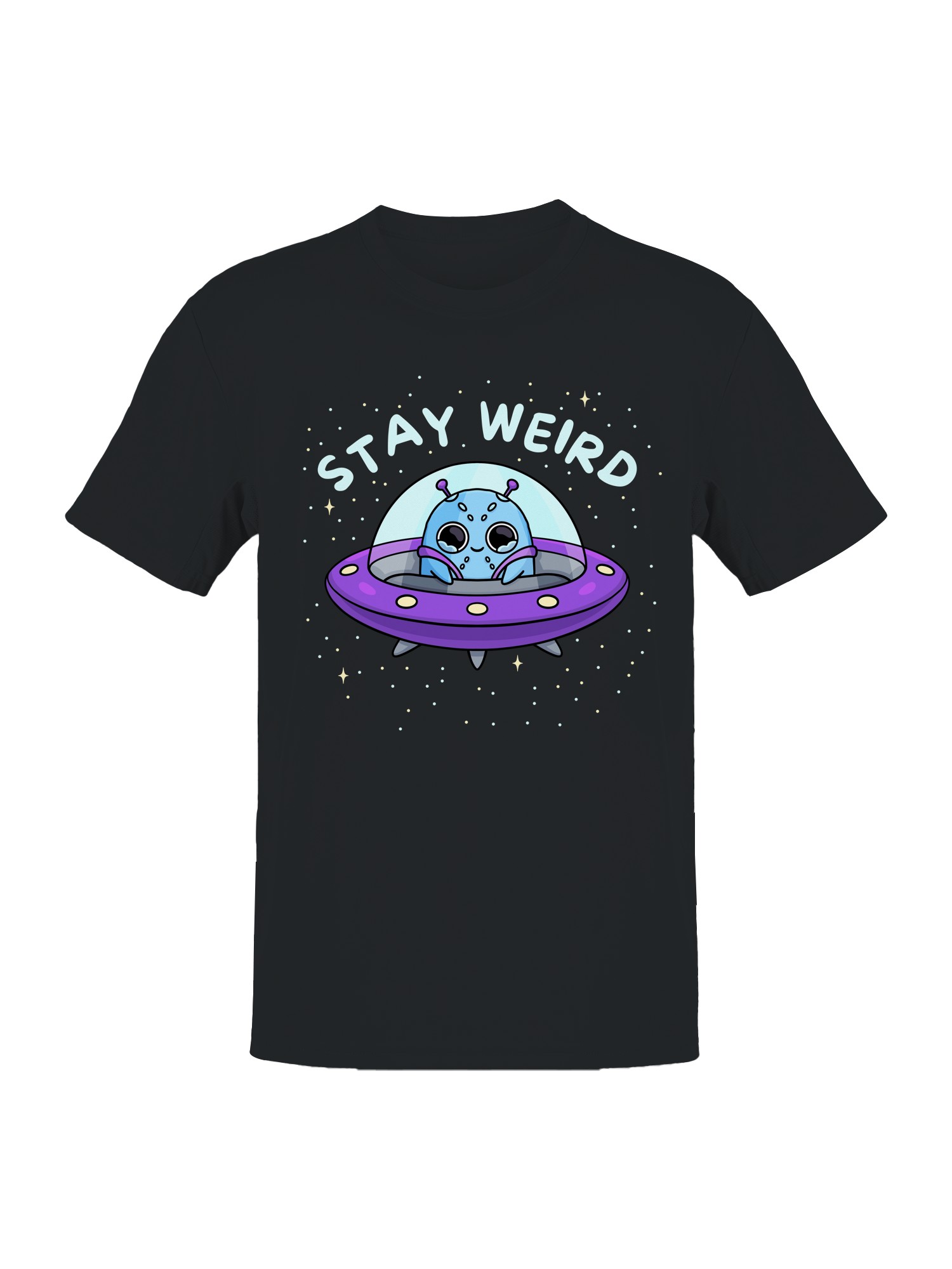 Officially Licensed Sad Nuggie Alien Spaceship Sad Nuggie Men's T-shirt - Picture 4 of 6