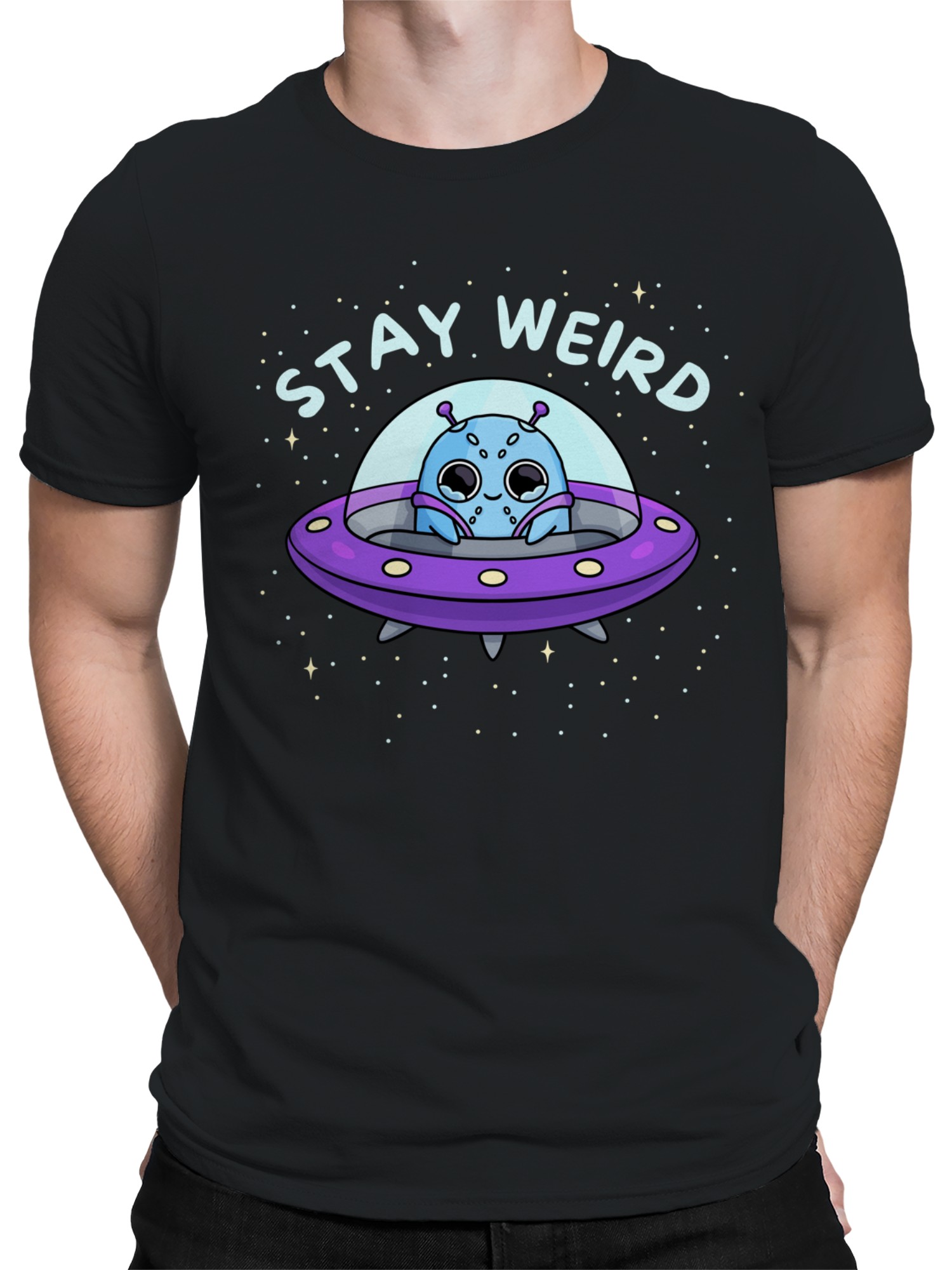 Officially Licensed Sad Nuggie Alien Spaceship Sad Nuggie Men's T-shirt - Picture 5 of 6