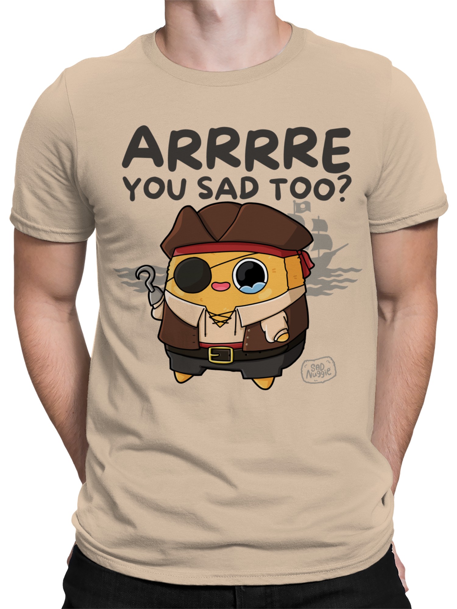 Camiseta para hombre Sad Nuggie Pirate con licencia oficial - Imagen 5 de 6