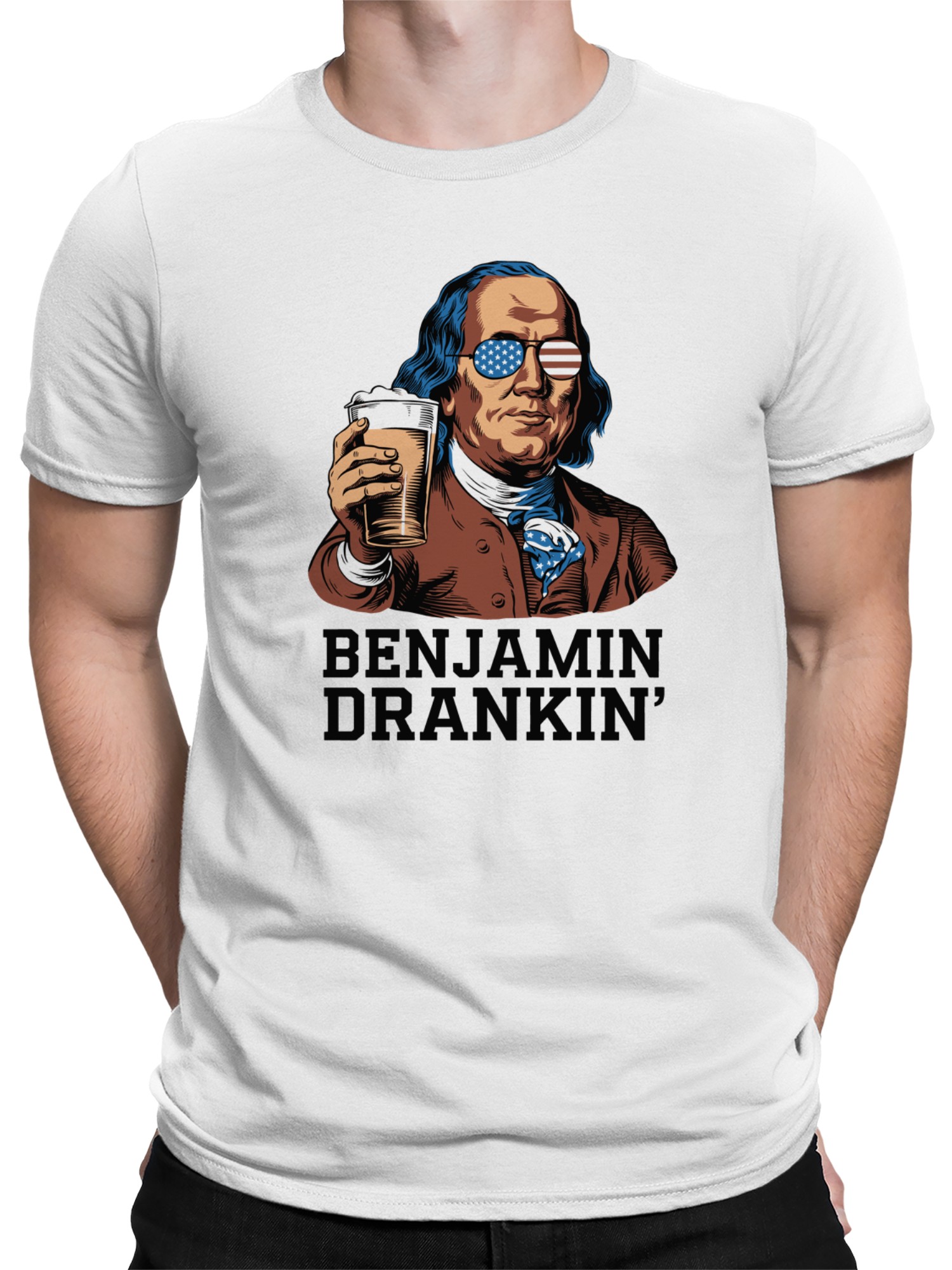 Patriotic Benjamin Drink Men's T-shirt - Picture 5 of 6