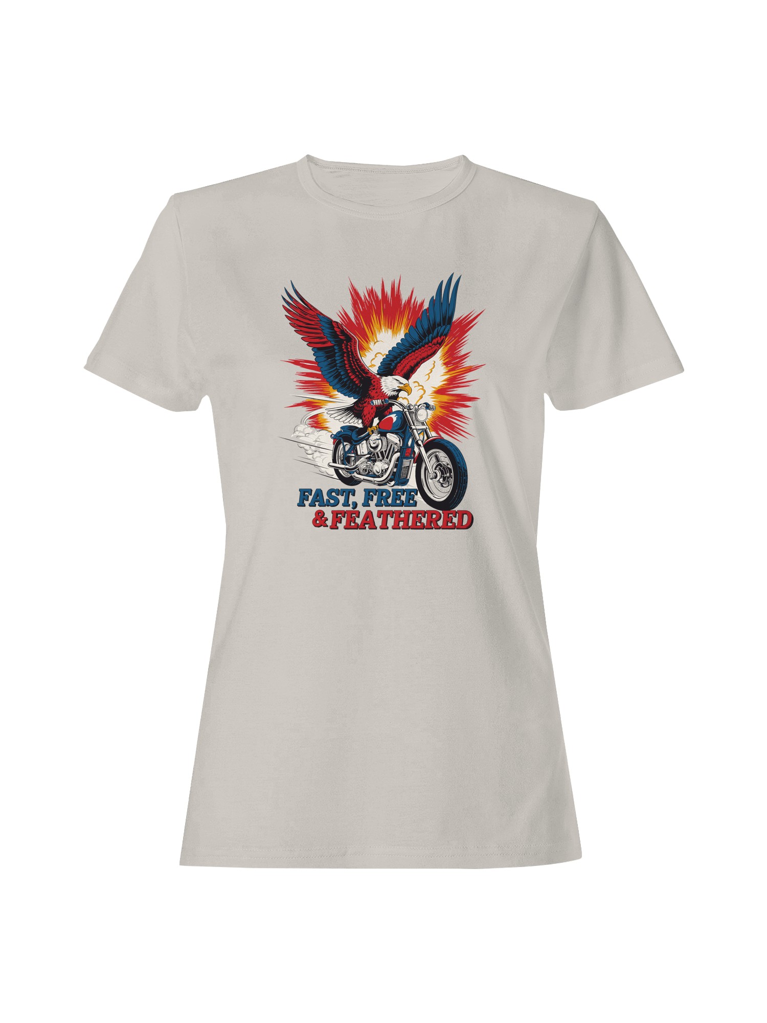 Eagle Motorcycle Art Women's T-shirt - Picture 4 of 6