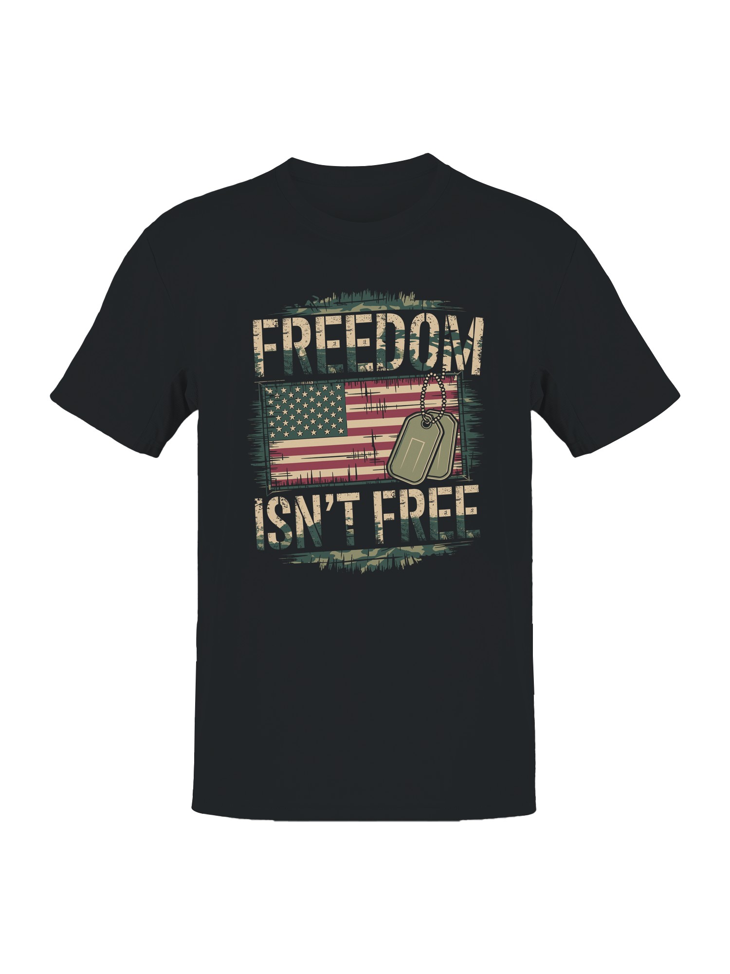 Patriotic Freedom for all Men's T-shirt - Picture 4 of 6