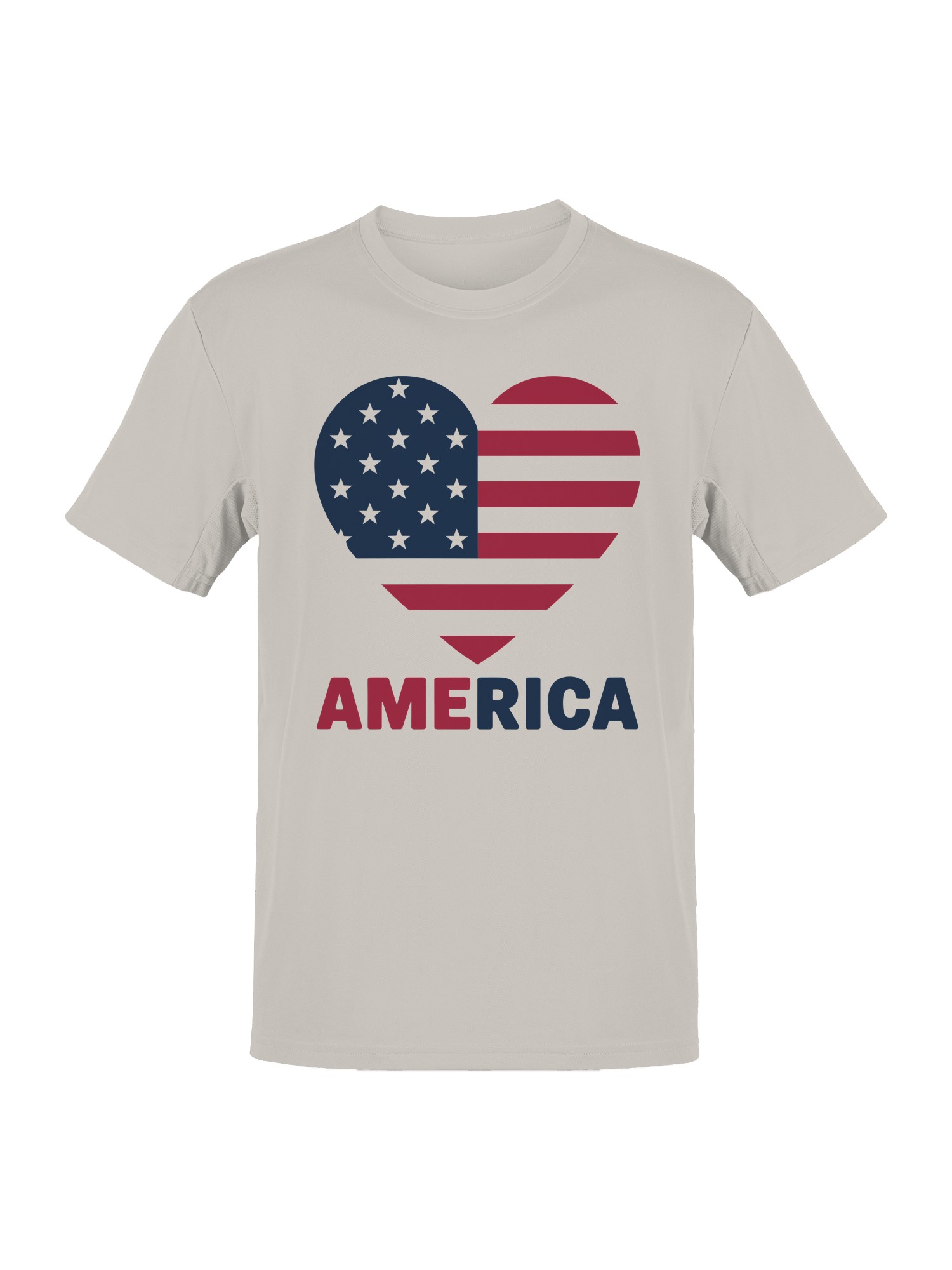 Patriotic Heart USA Flag Men's T-shirt - Picture 4 of 6
