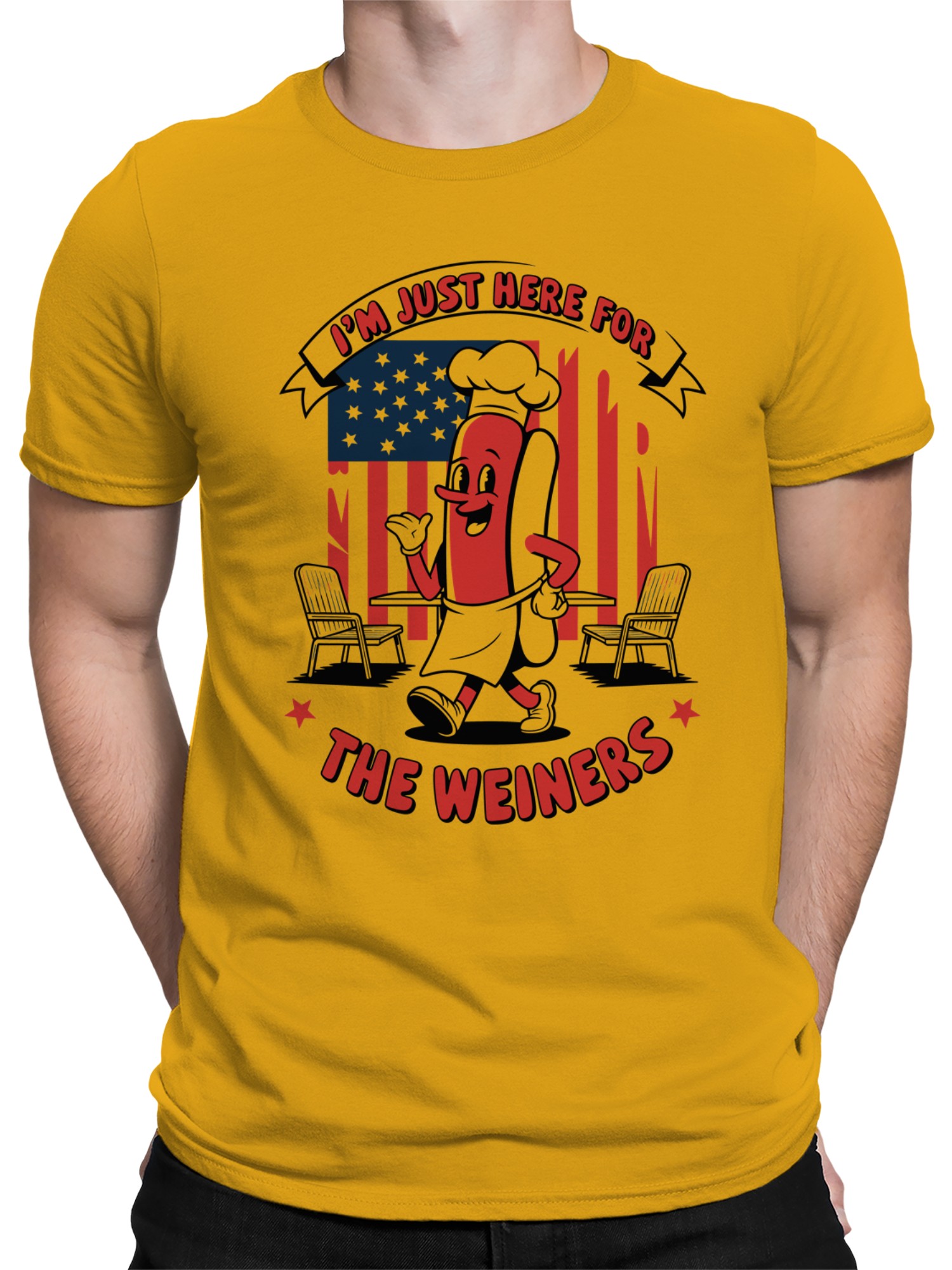 Fun Hot Dog BBQ Herren T-Shirt - Bild 8 von 9