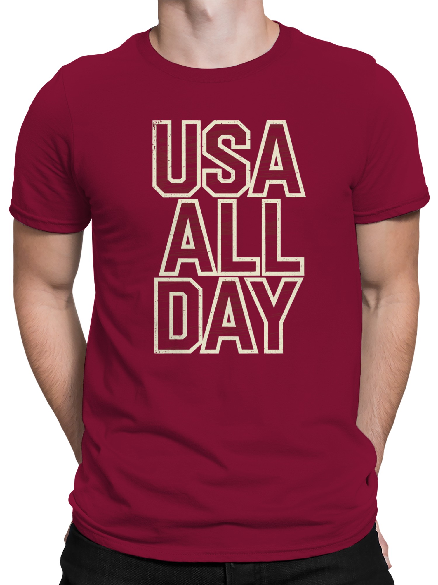 USA All Day Graphic Men's T-shirt - Picture 5 of 6