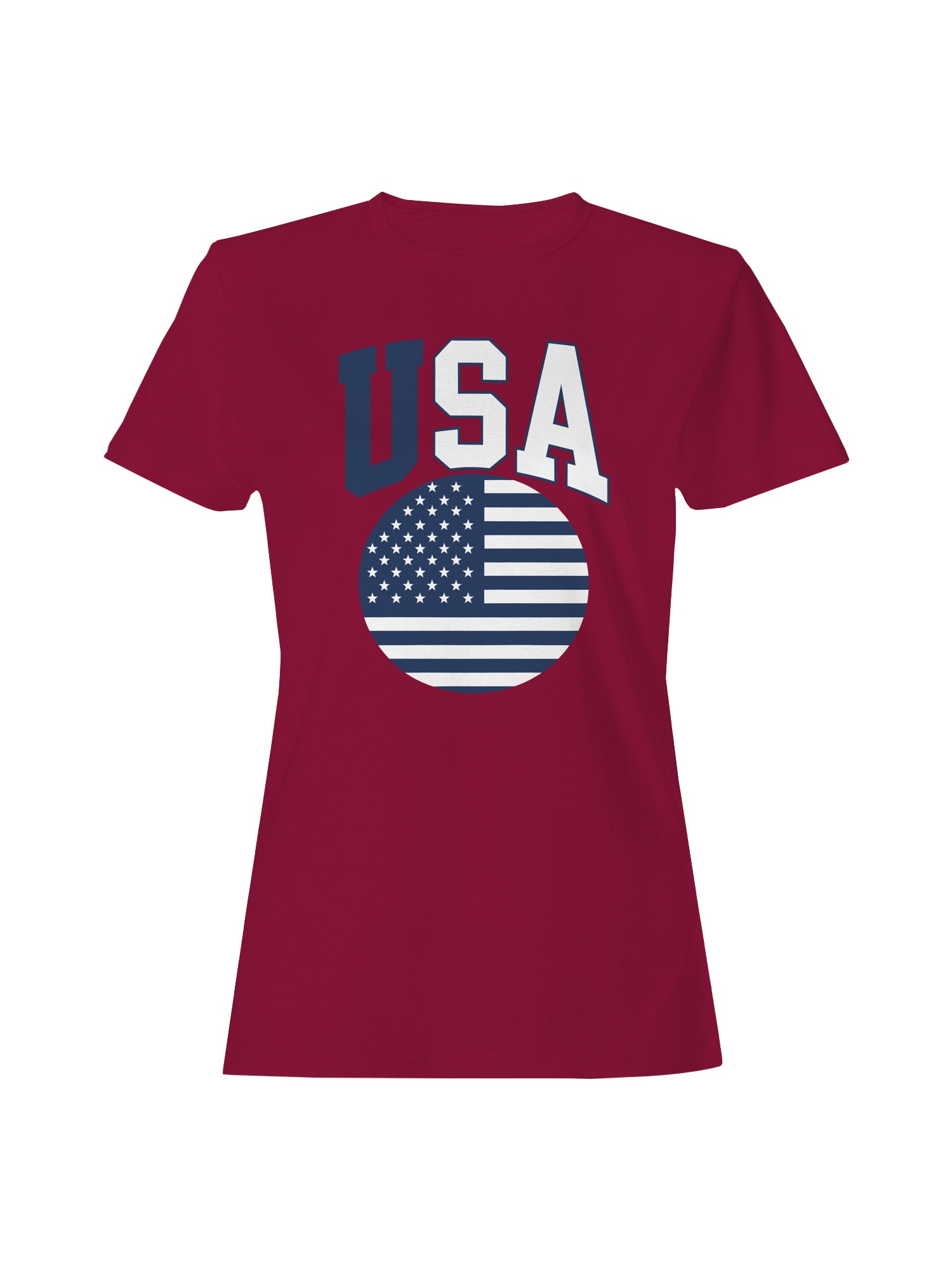 Blue USA Flag Graphic Women’s T-shirt