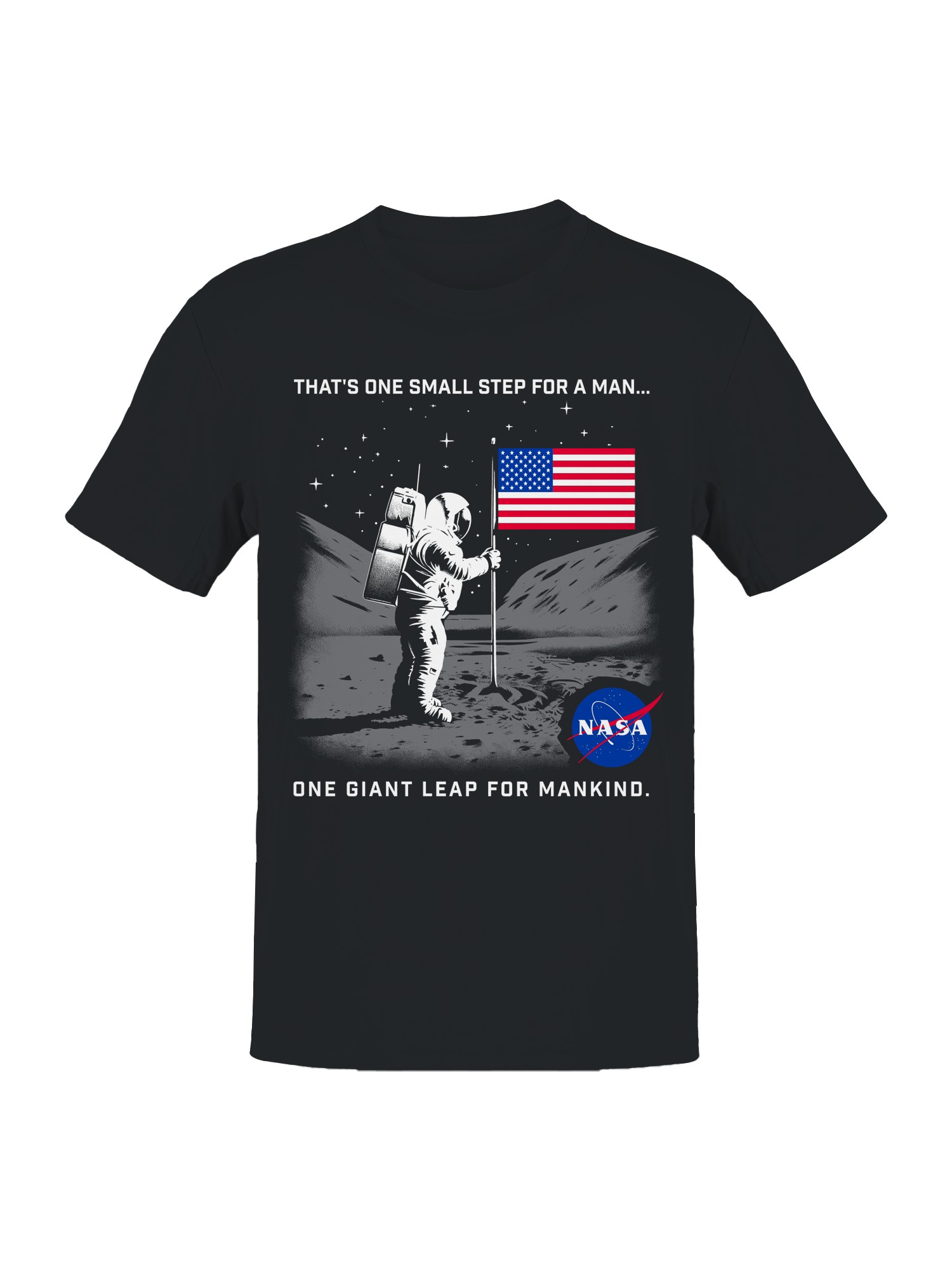 Officially Licensed NASA Moon Landing Astronaut Poster Men&rsquo;s T-shirt