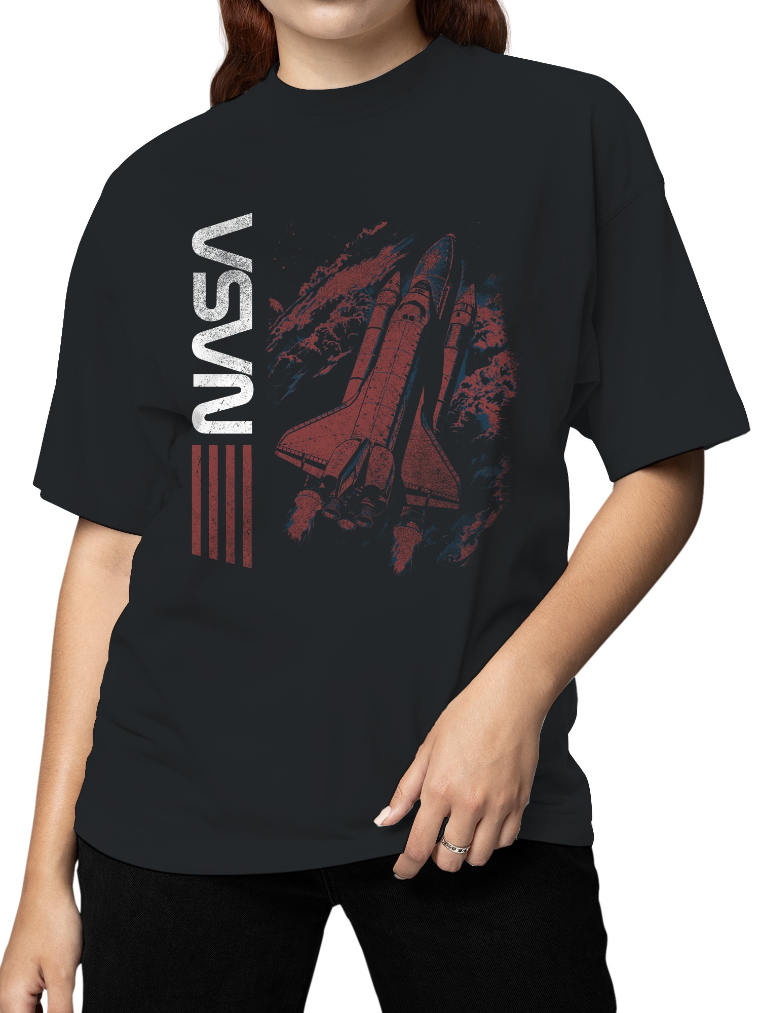 Officially Licensed Nasa Vintage Space Shuttle Graphic Women's T-shirt - Picture 5 of 9