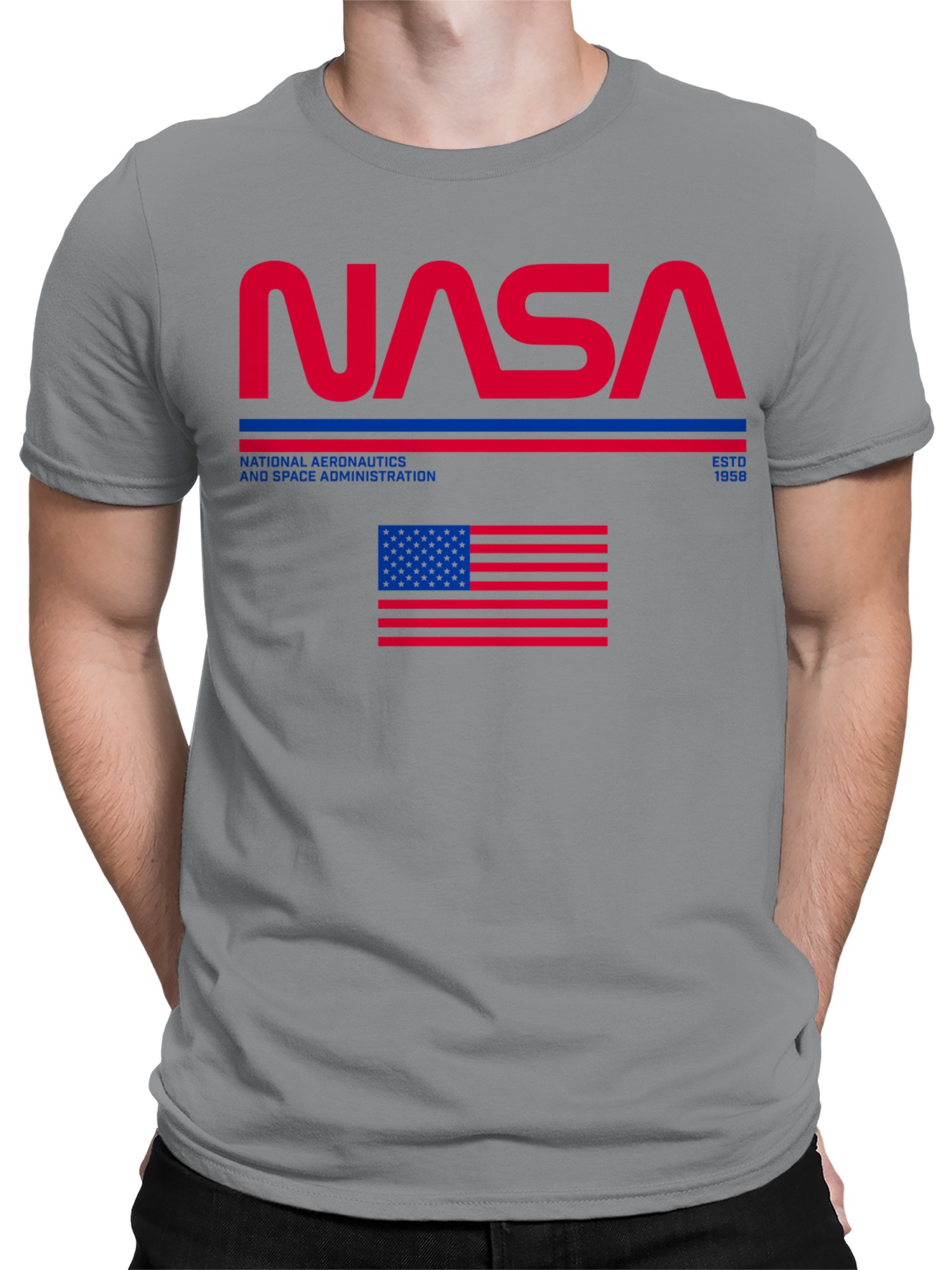 Officially Licensed NASA Vintage NASA Logo Men's T-shirt - Picture 5 of 6
