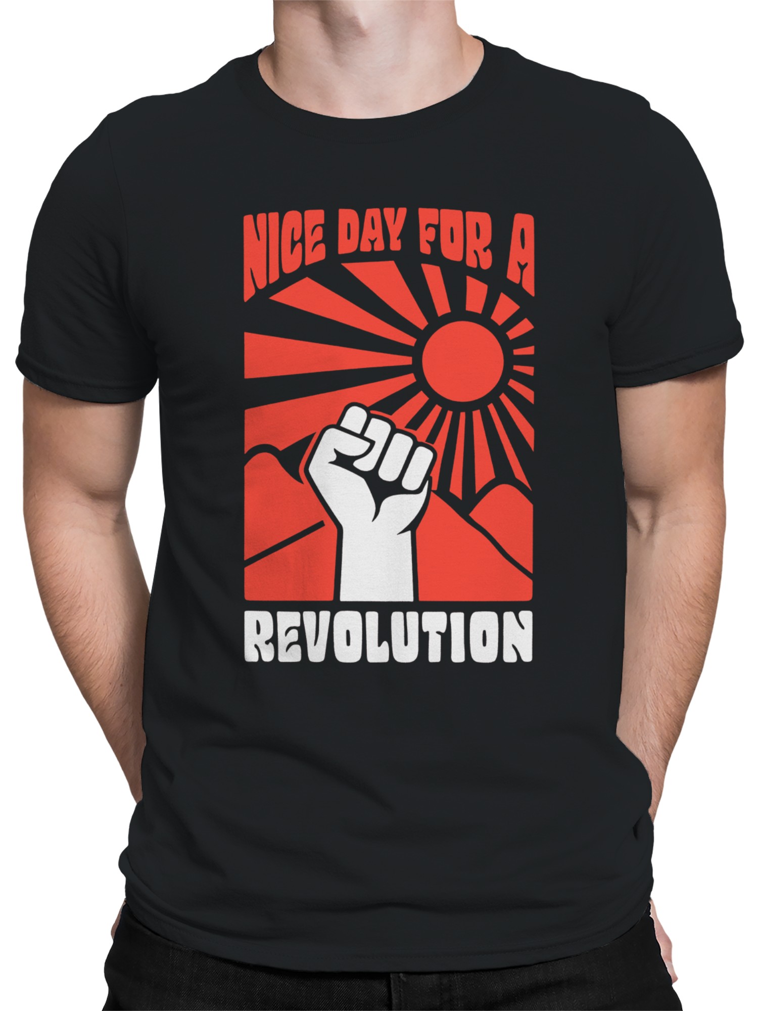 Nice Day for a Revolution Men's T-shirt - Picture 5 of 6
