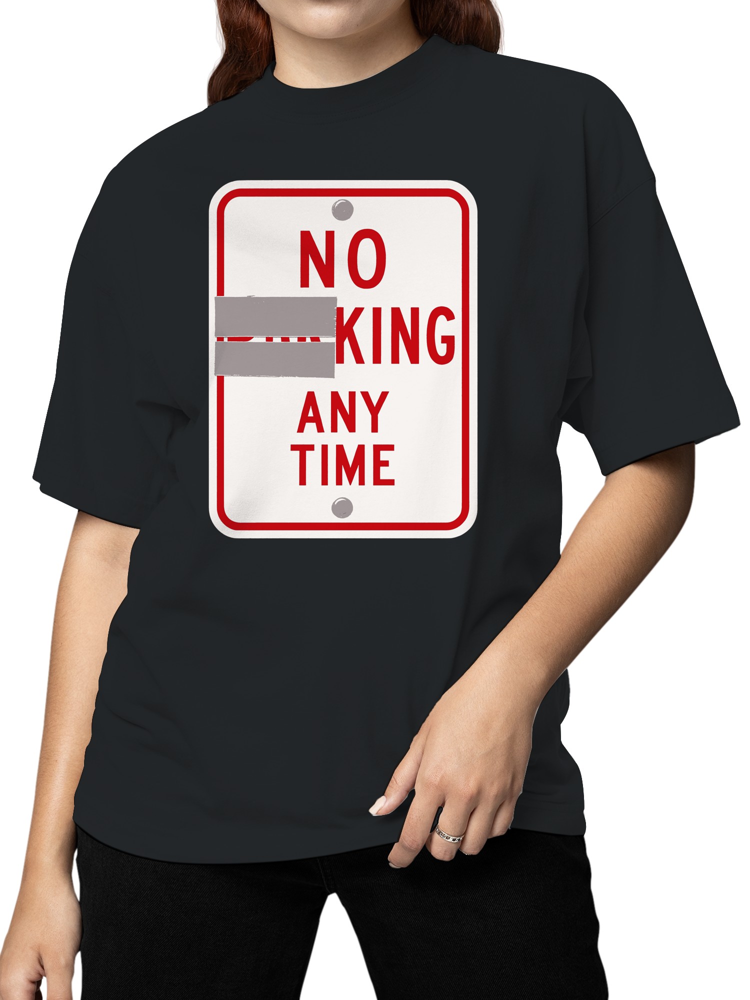 No king Sign Overlay Women's T-shirt - Picture 8 of 9