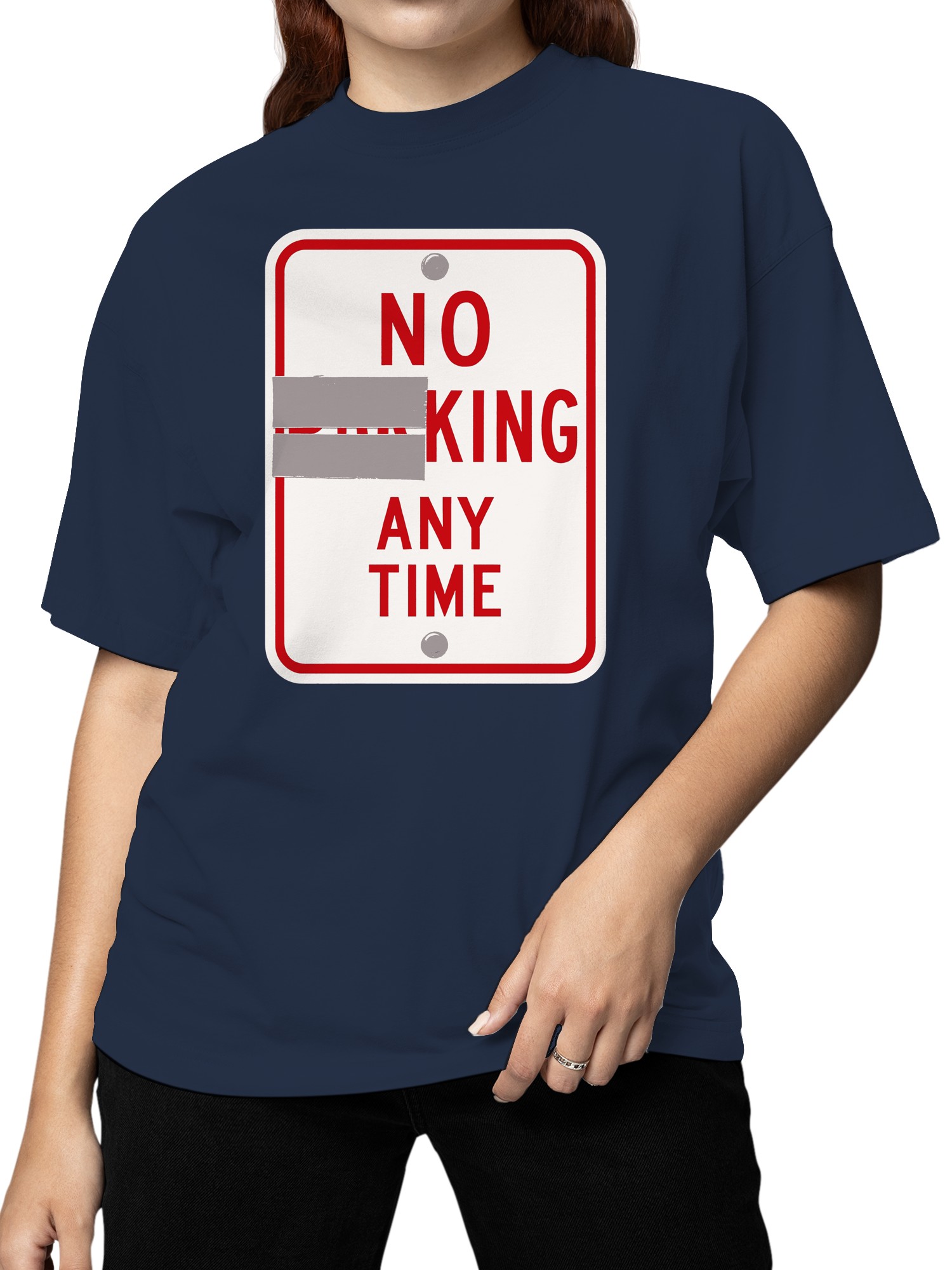 No king Sign Overlay Women's T-shirt - Picture 5 of 9