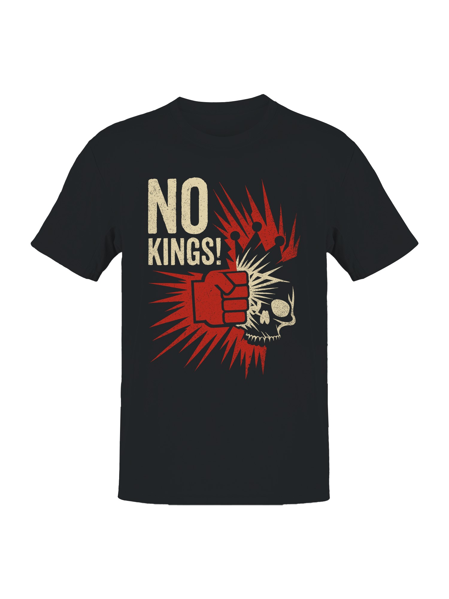 No Kings Rebellion Skull Men&rsquo;s T-shirt