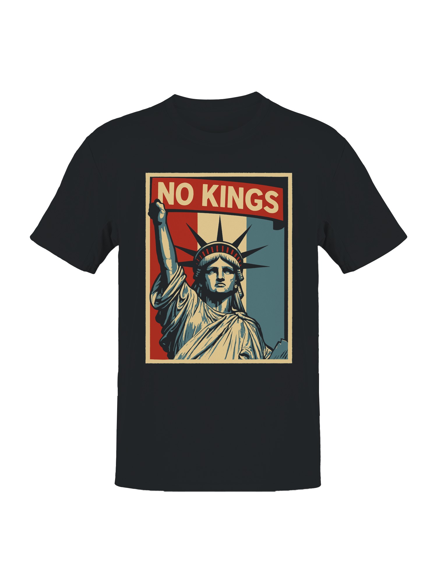 No Kings Liberty Statue Men's T-shirt - Picture 4 of 6