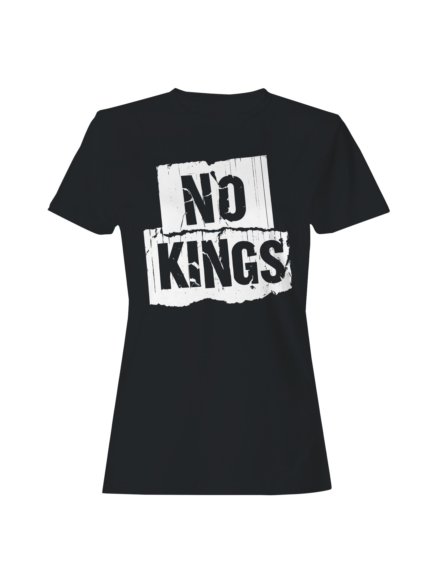 No Kings Grunge Art Women's T-shirt - Picture 4 of 9