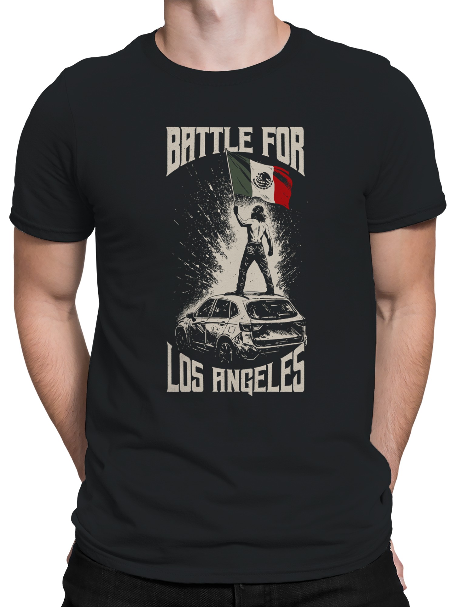 Victory Flag in Los Angeles Showdown Men's T-shirt - Picture 5 of 6