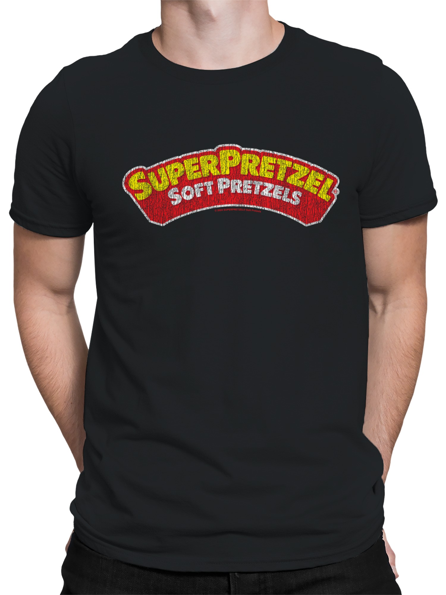 Camiseta para hombre Super Pretzel suave pretzels con licencia oficial logotipo clásico - Imagen 8 de 12